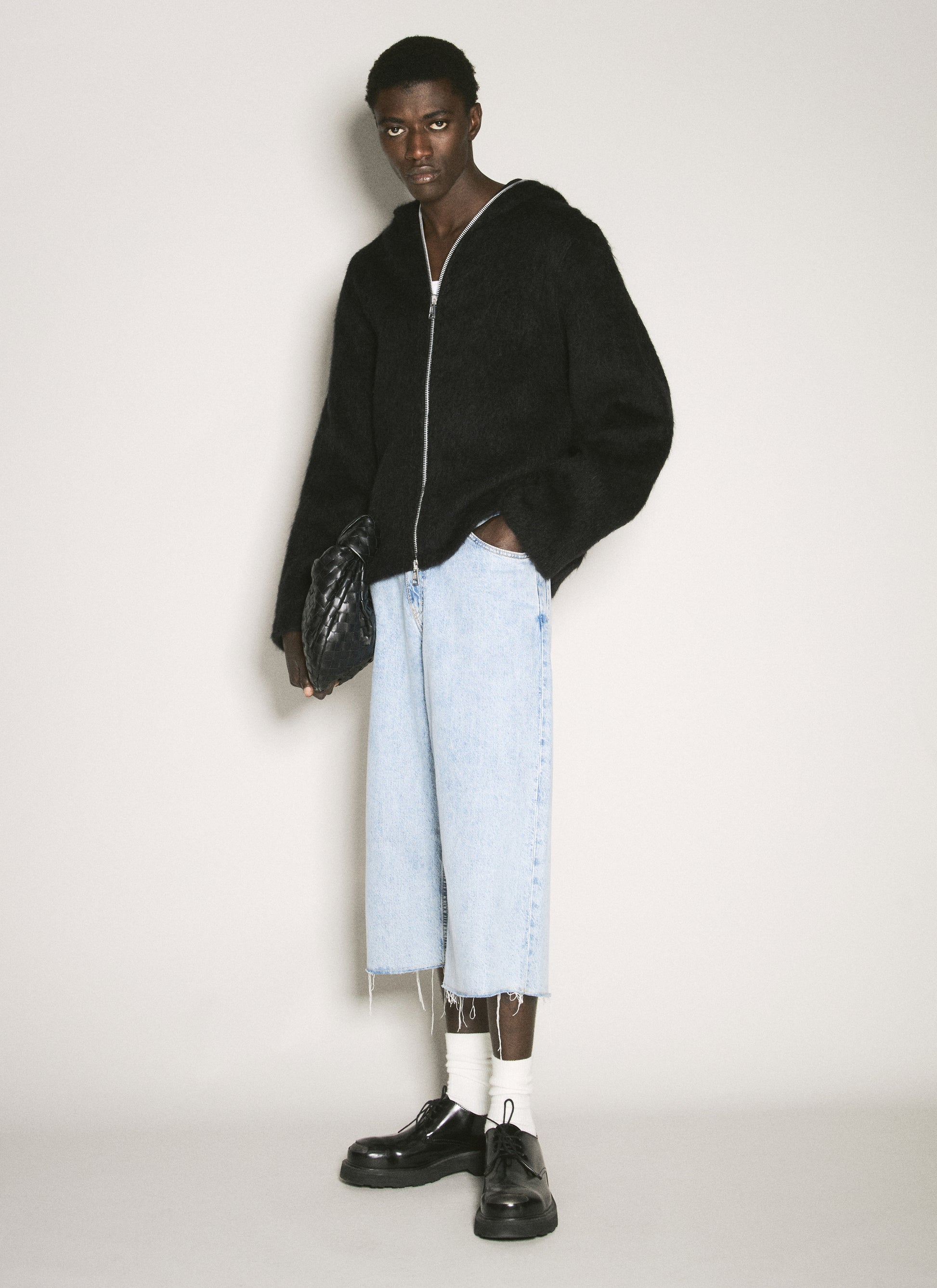 Our Legacy Men Hairy Zip-Up Hooded Cardigan OUR LEGACY