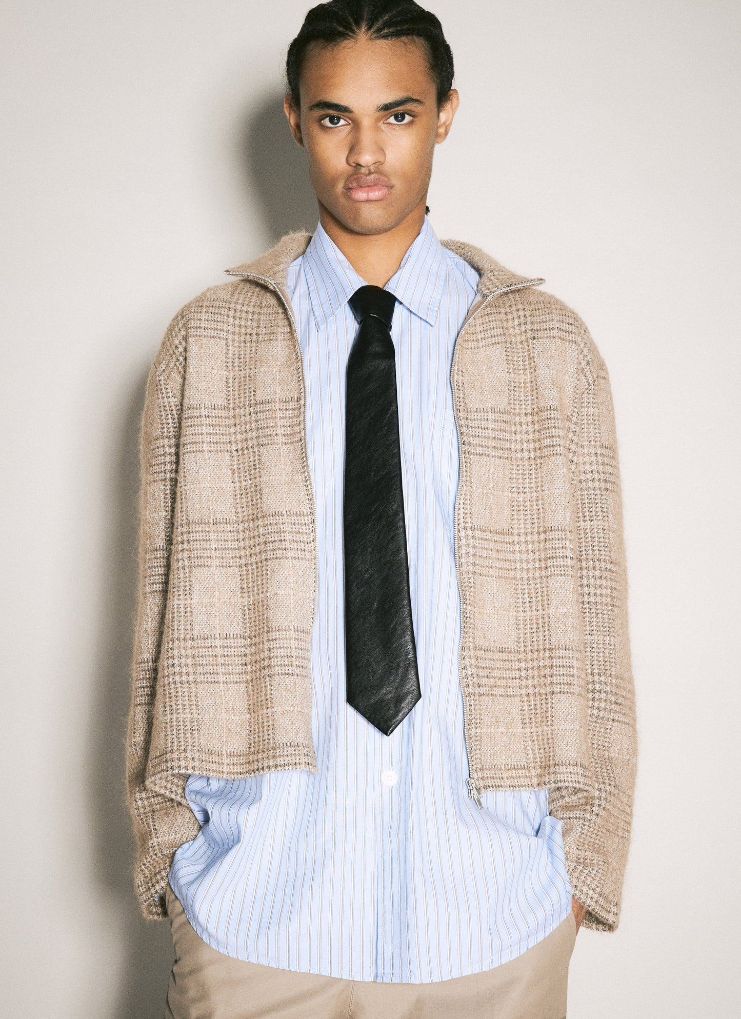 Our Legacy Men Faux Leather Tie OUR LEGACY
