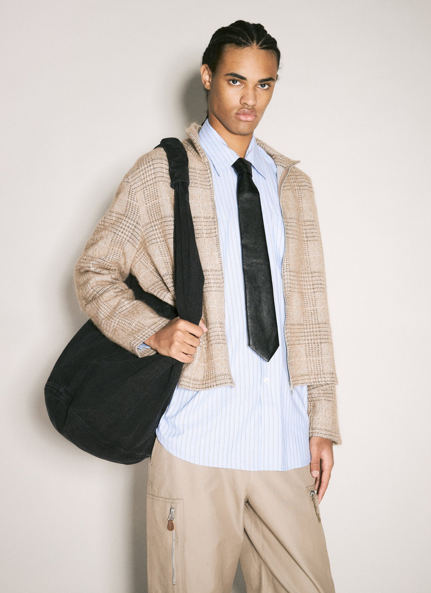 Our Legacy Men Faux Leather Tie OUR LEGACY