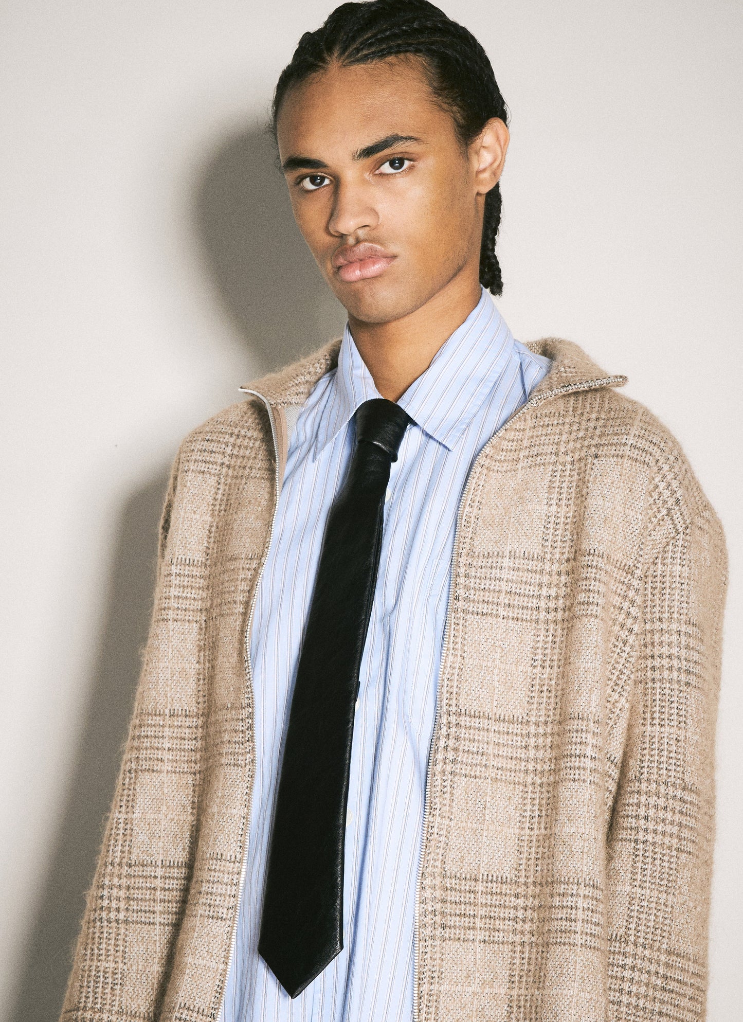 Our Legacy Men Faux Leather Tie OUR LEGACY