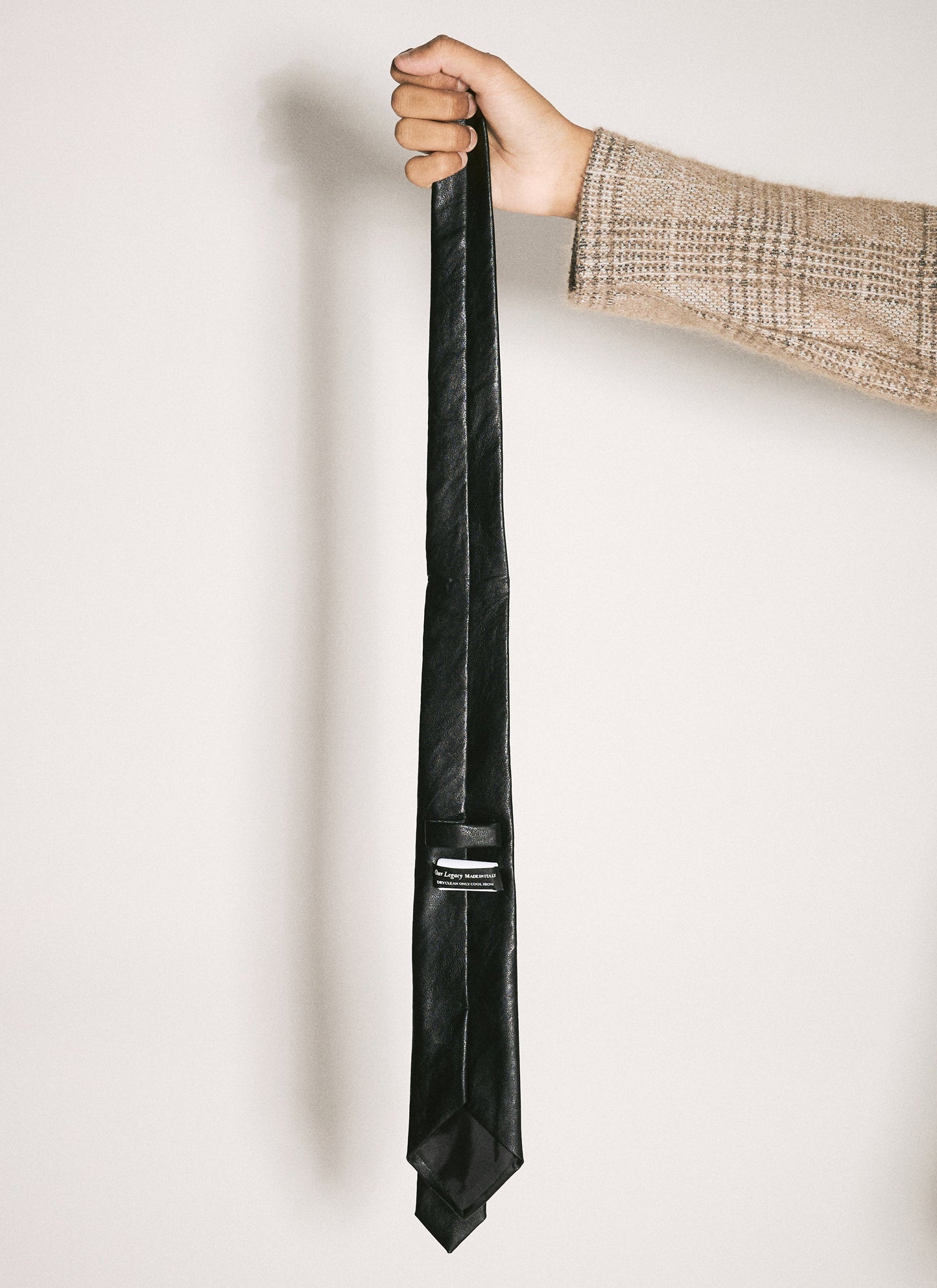 Our Legacy Men Faux Leather Tie OUR LEGACY
