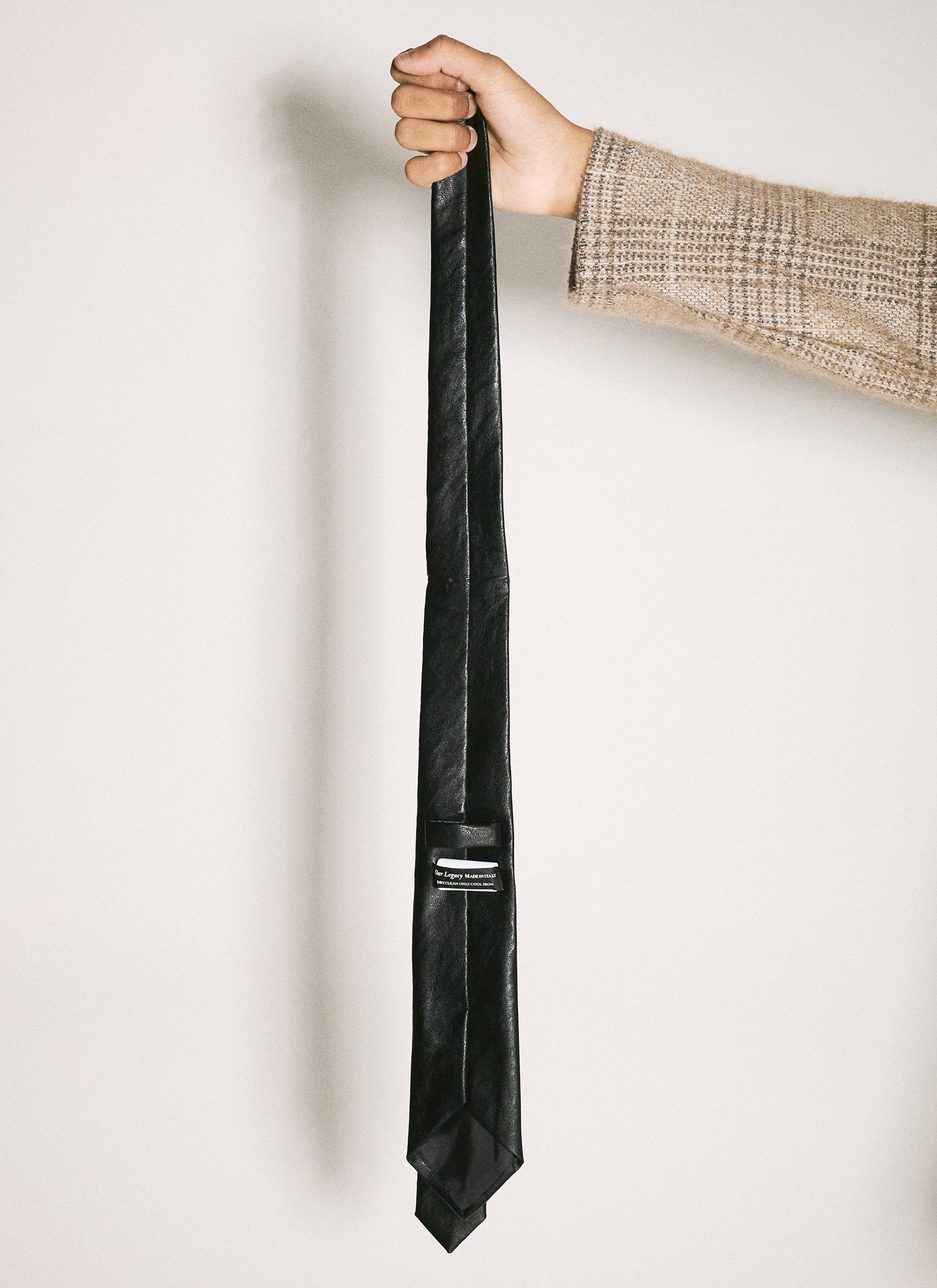 Our Legacy Men Faux Leather Tie OUR LEGACY