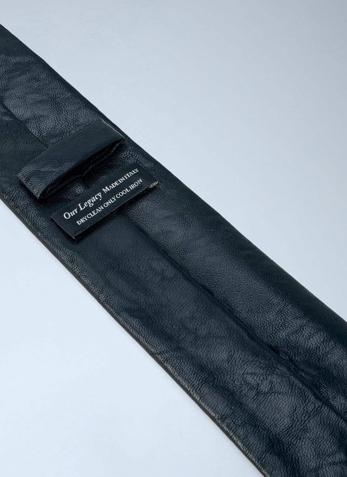 Our Legacy Men Faux Leather Tie OUR LEGACY