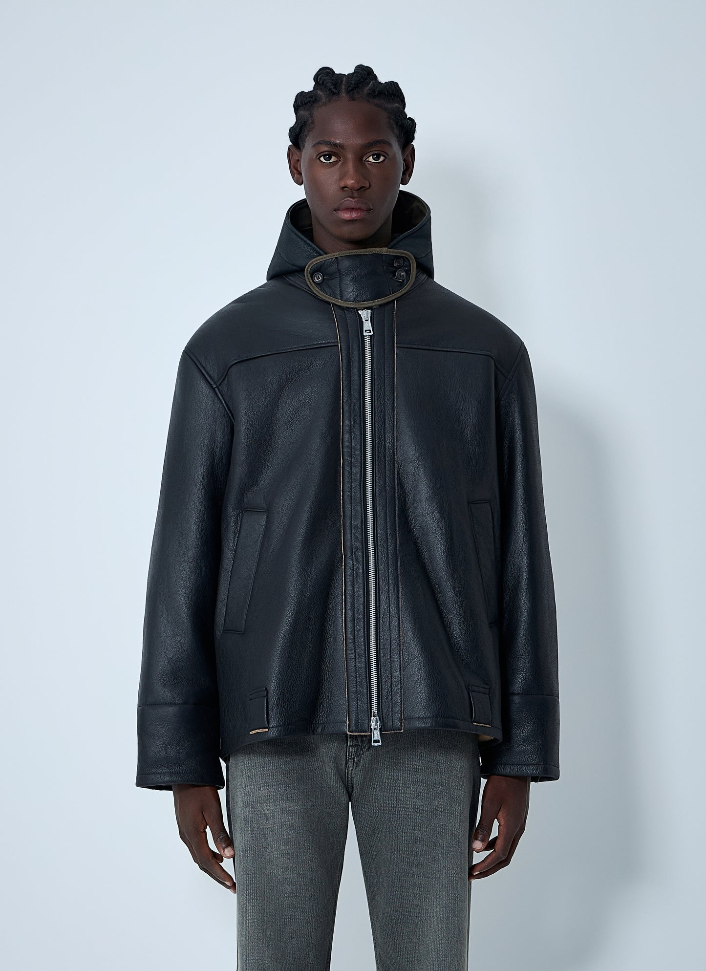 Our Legacy Men Leather Blizzard Jacket