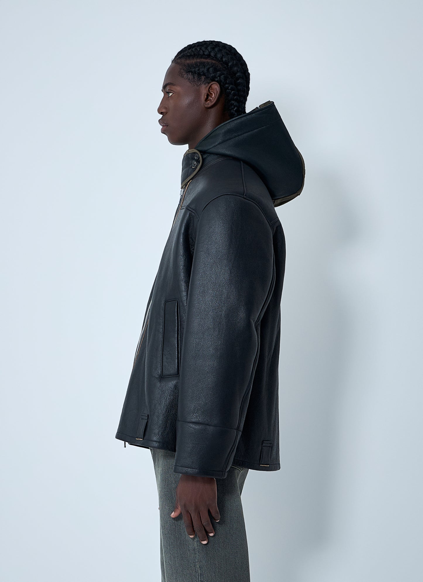 Our Legacy Men Leather Blizzard Jacket