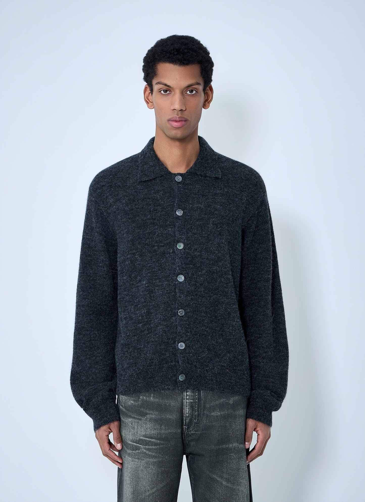 Our Legacy Men Button-Down Cardigan In Wool Blend OUR LEGACY