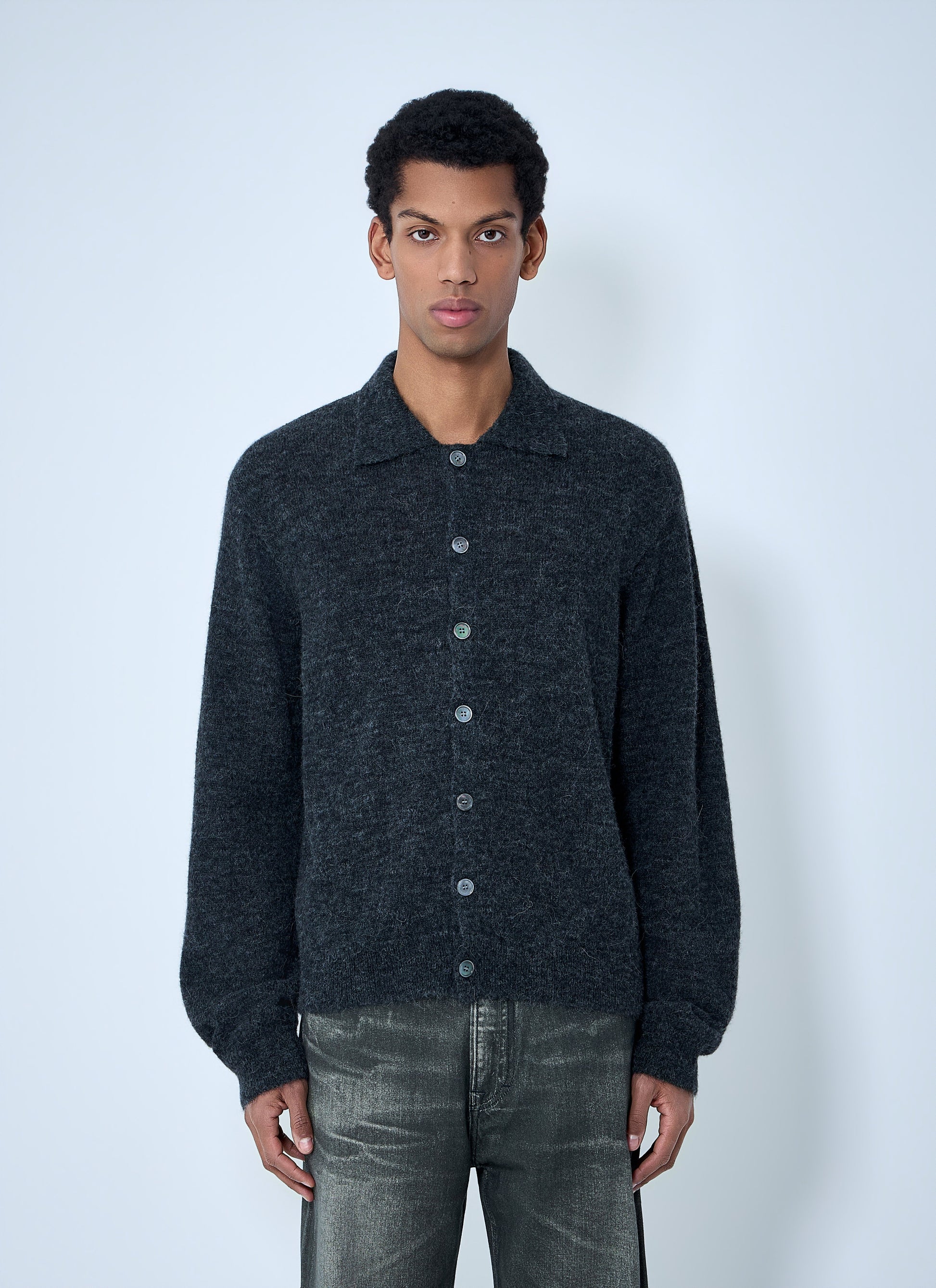Our Legacy Men Button-Down Cardigan In Wool Blend OUR LEGACY