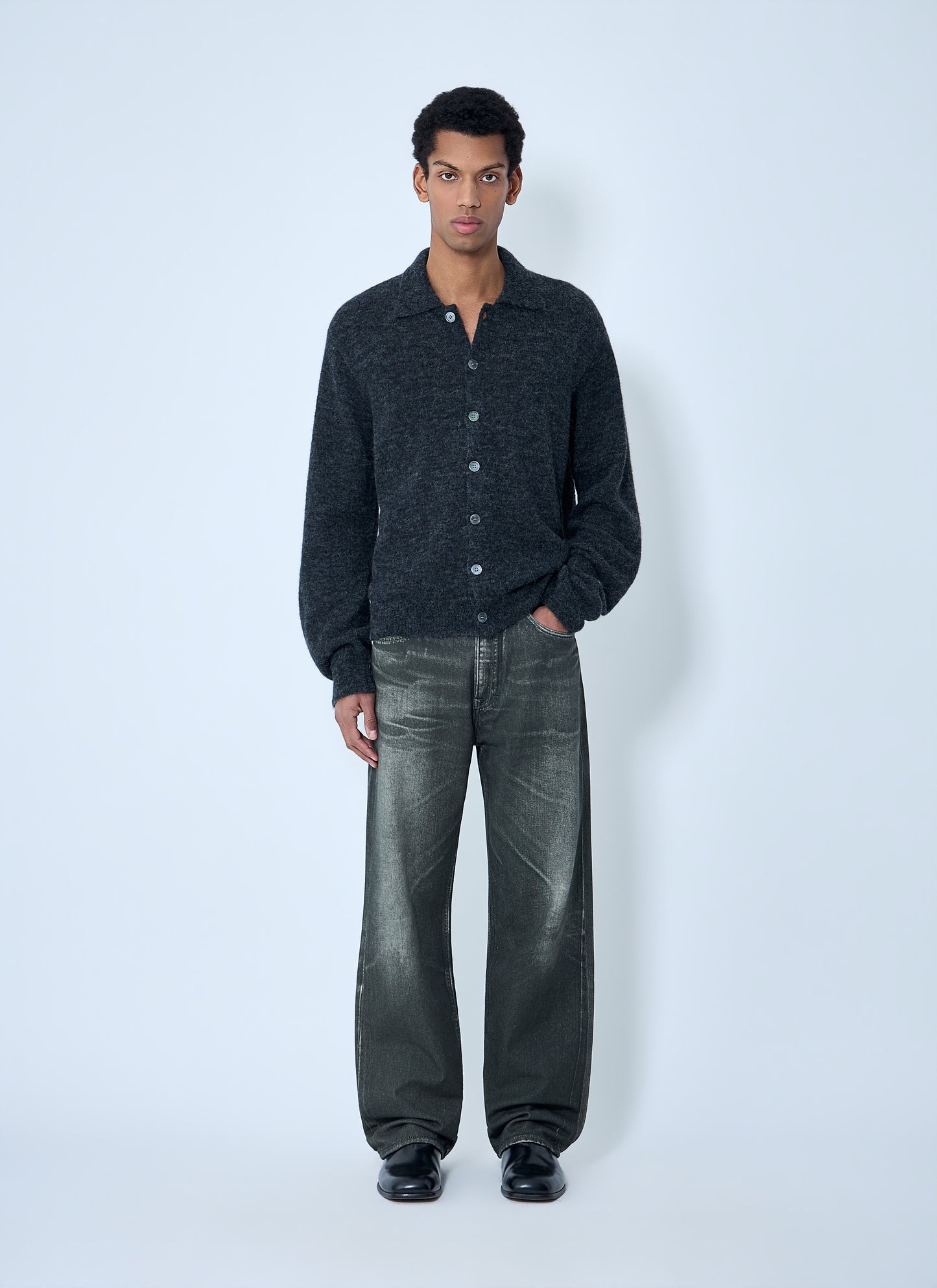 Our Legacy Men Button-Down Cardigan In Wool Blend OUR LEGACY