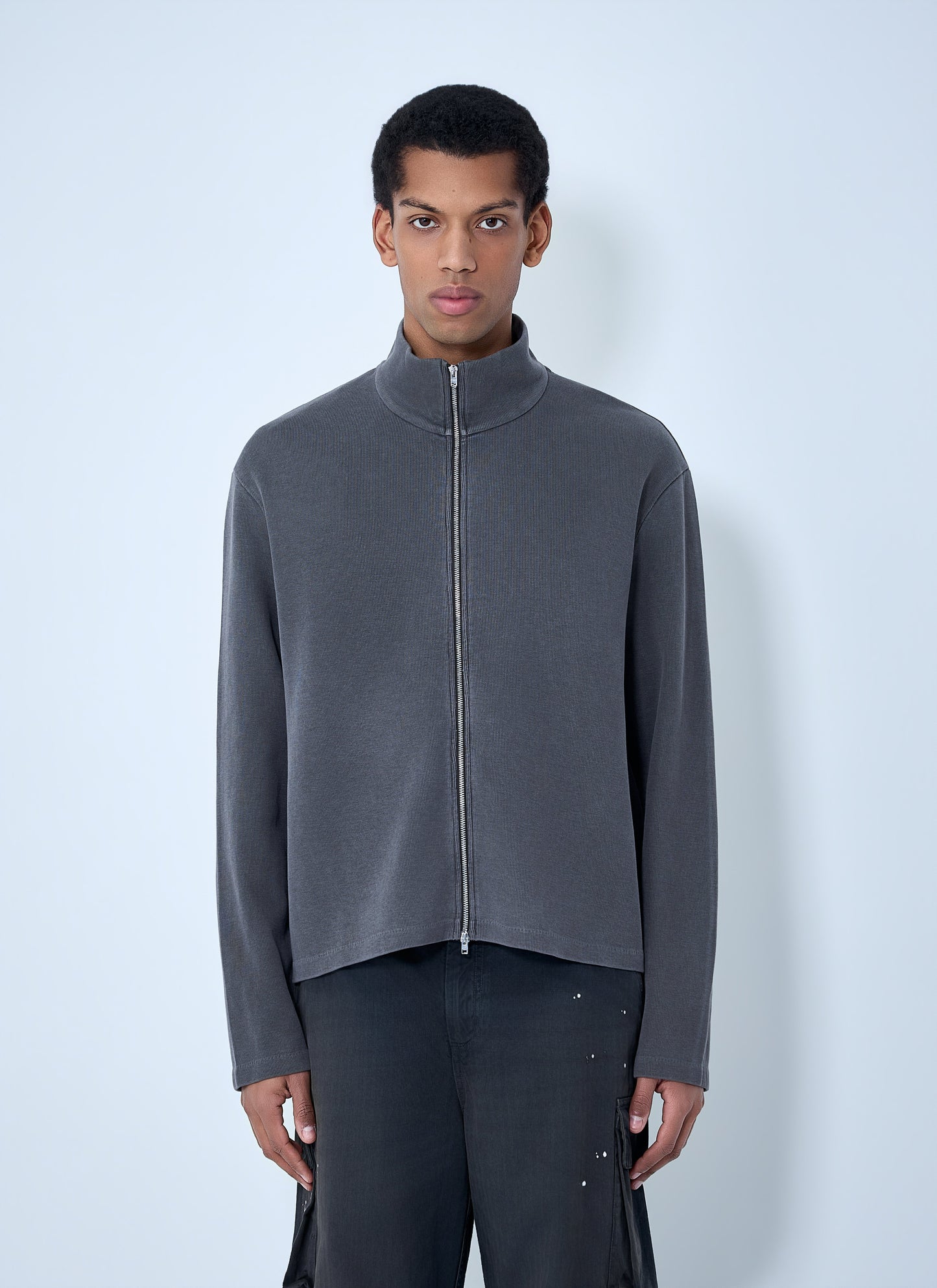 Our Legacy Men Shrunken Zip-Up Sweatshirt OUR LEGACY