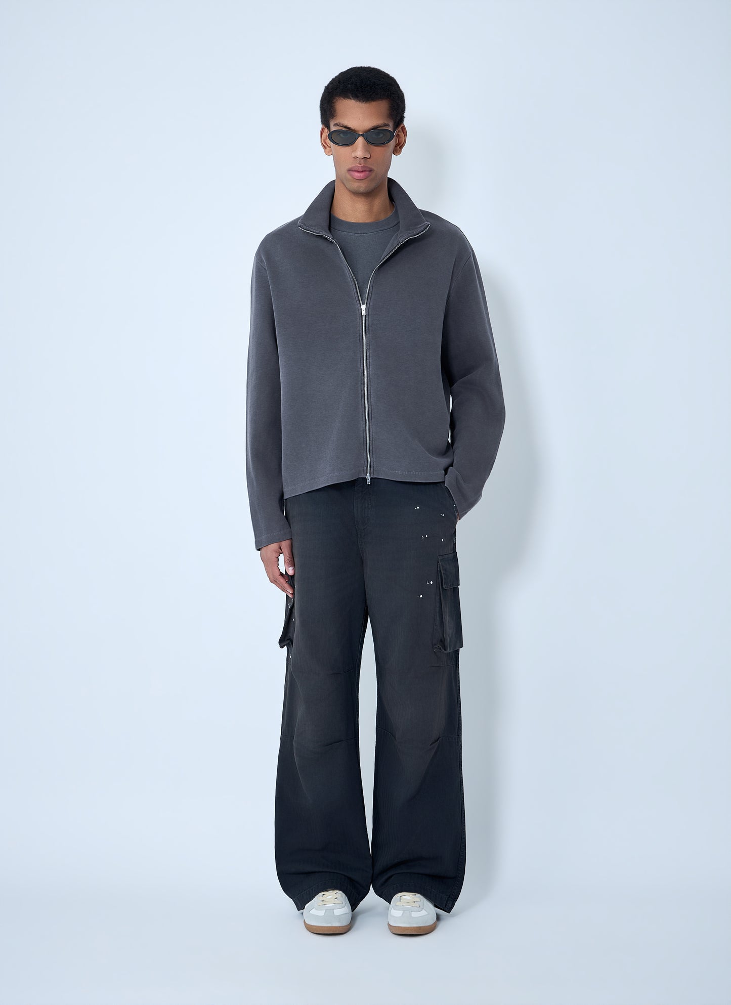 Our Legacy Men Shrunken Zip-Up Sweatshirt OUR LEGACY