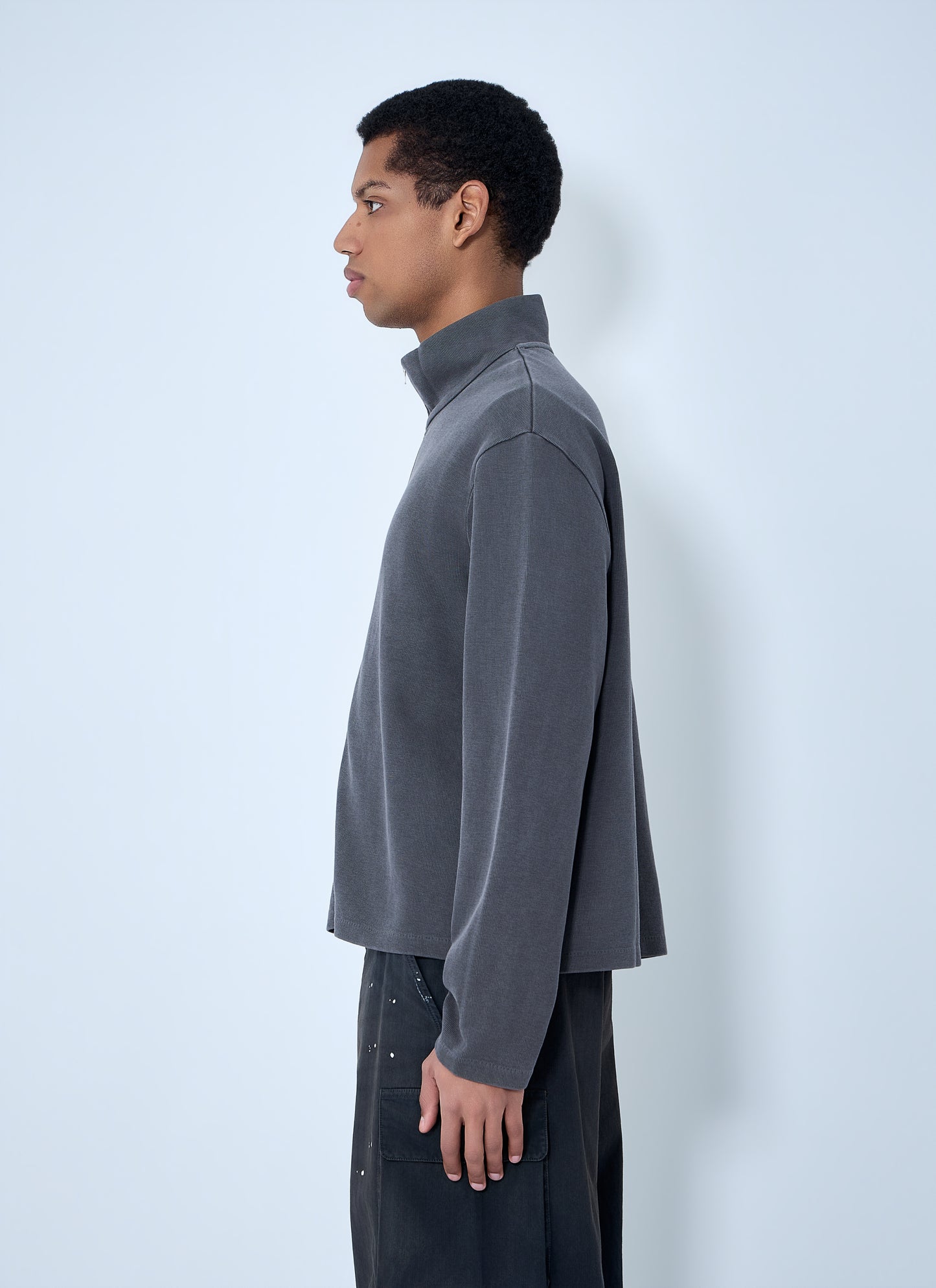 Our Legacy Men Shrunken Zip-Up Sweatshirt OUR LEGACY