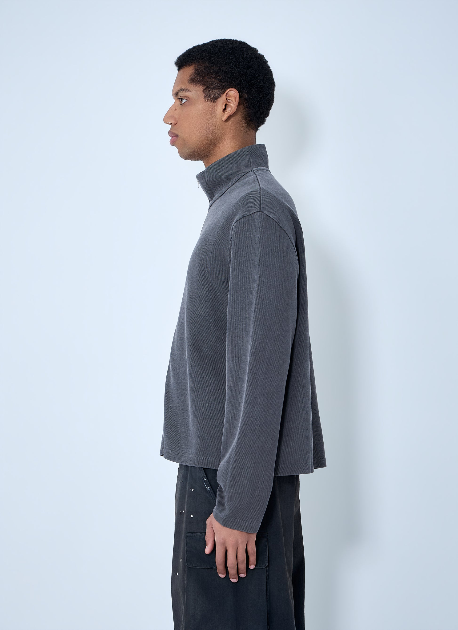 Our Legacy Men Shrunken Zip-Up Sweatshirt OUR LEGACY