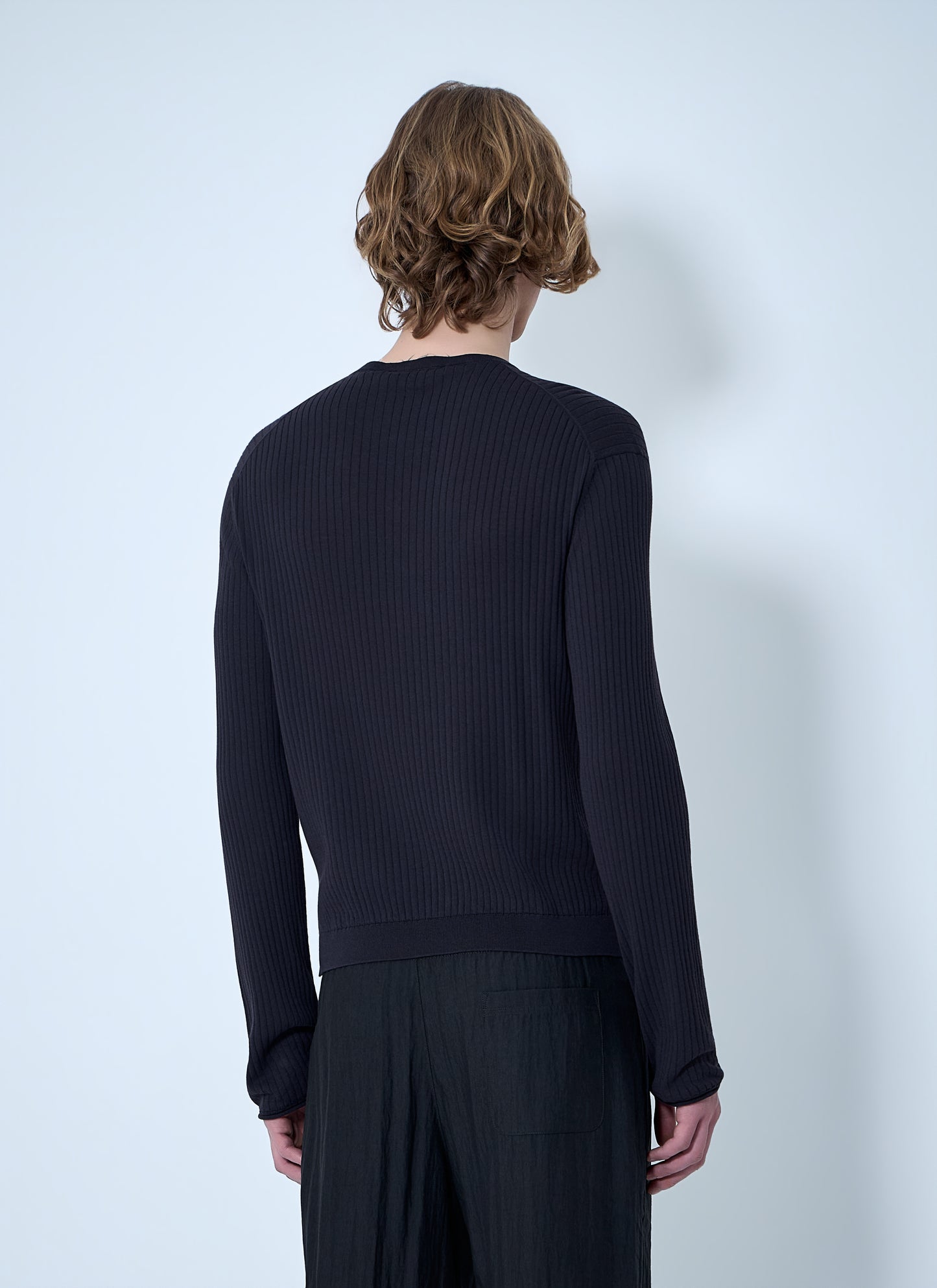 Our Legacy Men Fine Knit Cotton Crepe Henley OUR LEGACY