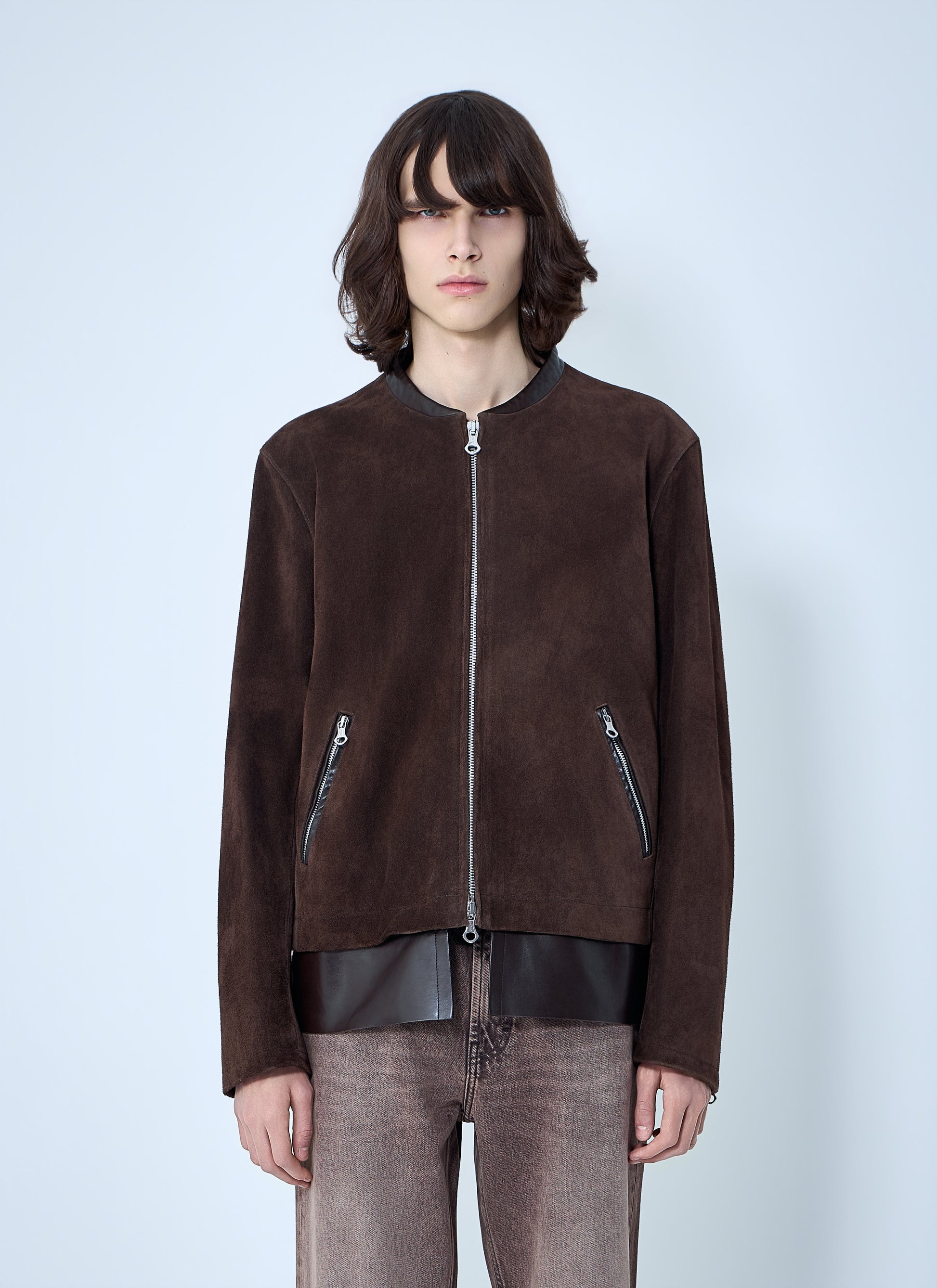 Our Legacy Men Drift Zip-Dastening Suede Jacket OUR LEGACY