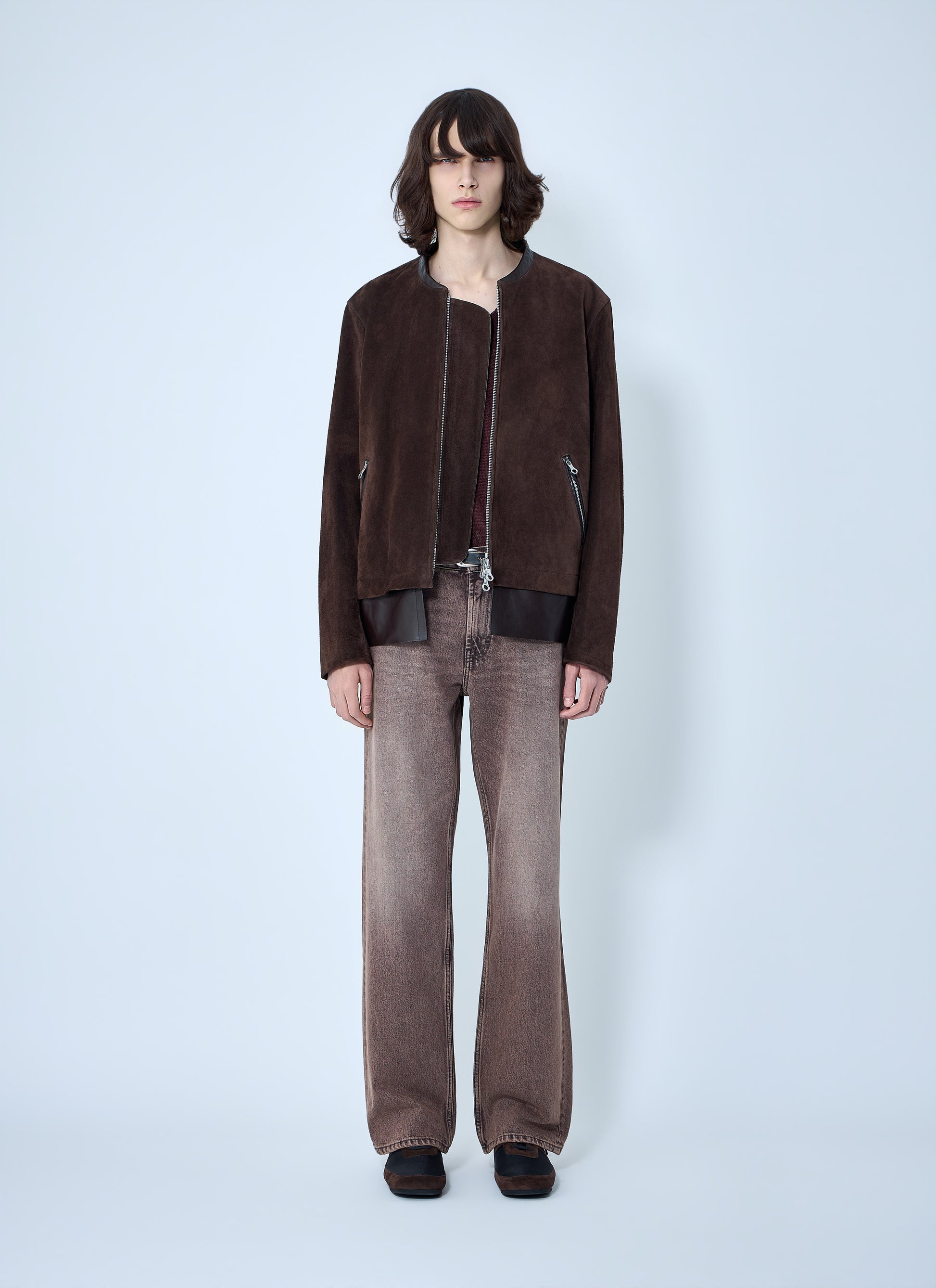 Our Legacy Men Drift Zip-Dastening Suede Jacket OUR LEGACY