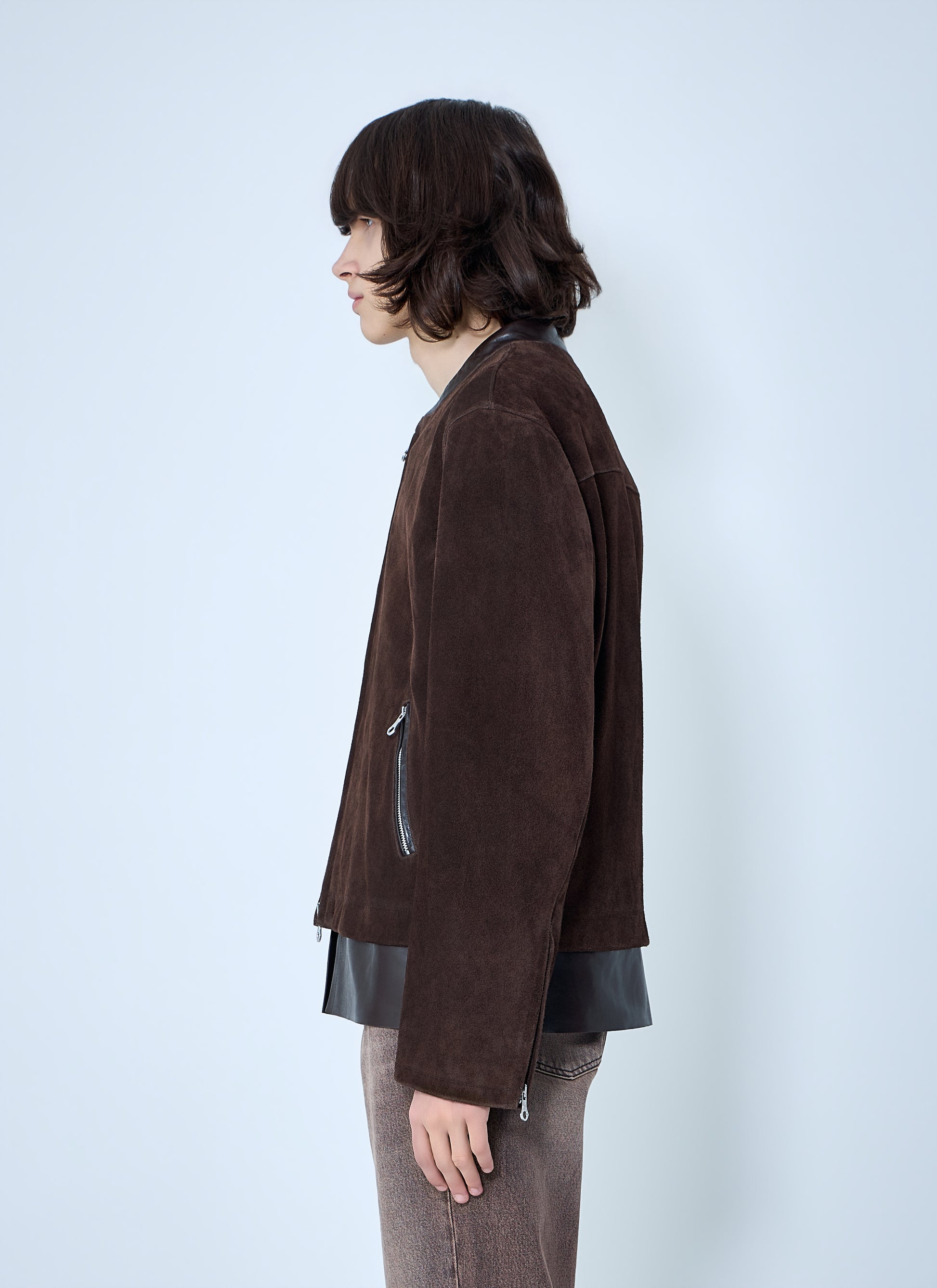 Our Legacy Men Drift Zip-Dastening Suede Jacket OUR LEGACY