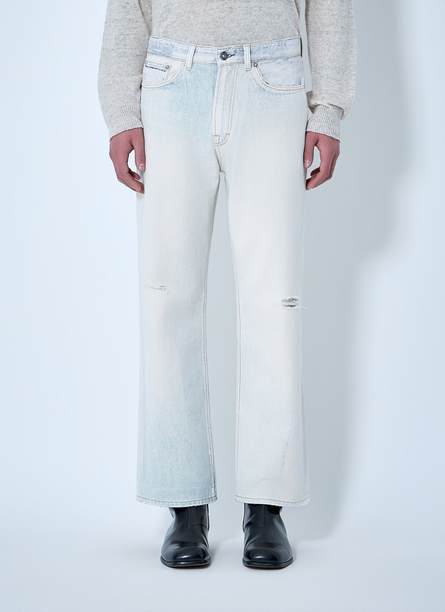 Our Legacy Men Distressed Straight-Leg Denim Jeans OUR LEGACY