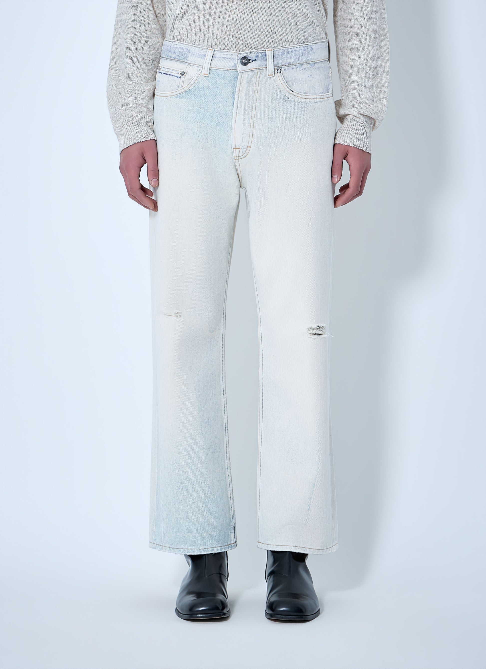 Our Legacy Men Distressed Straight-Leg Denim Jeans OUR LEGACY