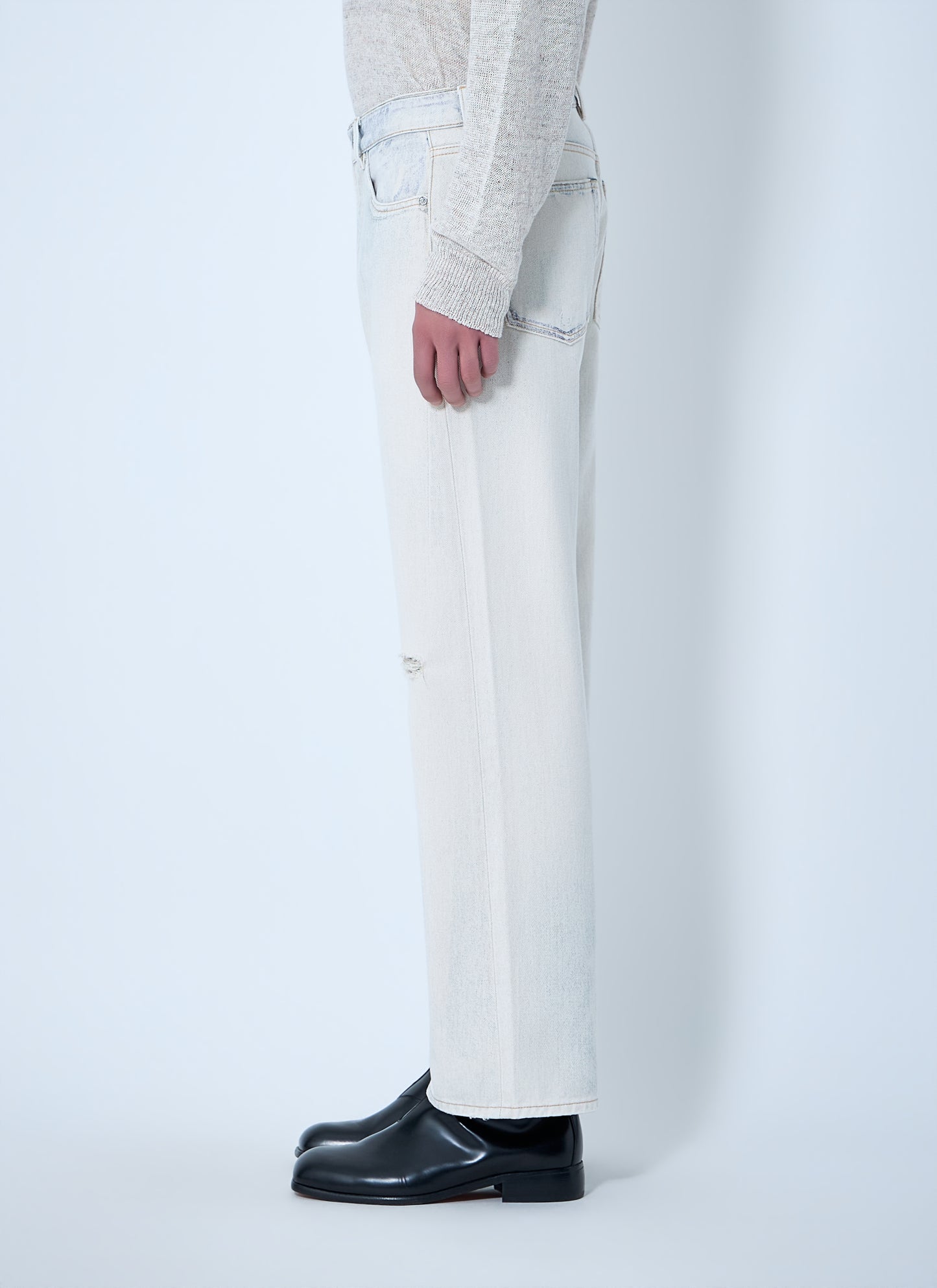 Our Legacy Men Distressed Straight-Leg Denim Jeans OUR LEGACY