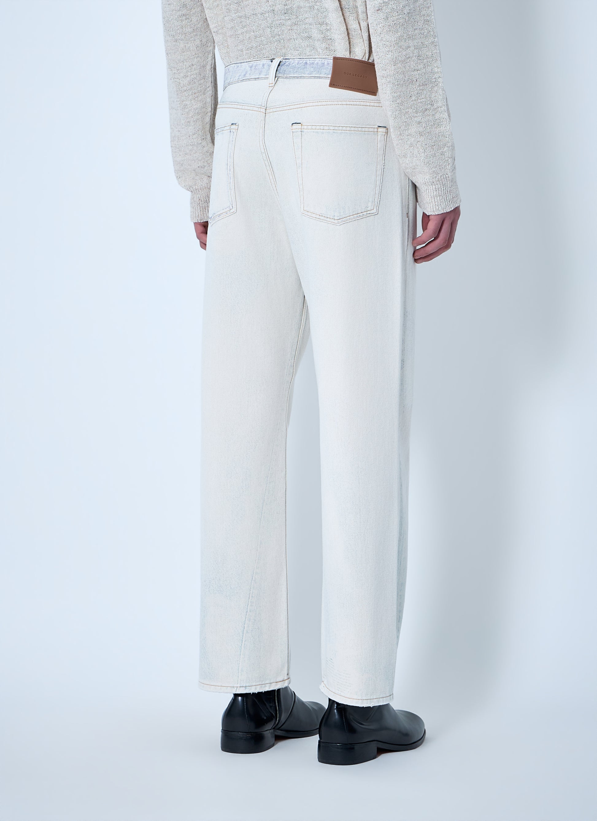 Our Legacy Men Distressed Straight-Leg Denim Jeans OUR LEGACY