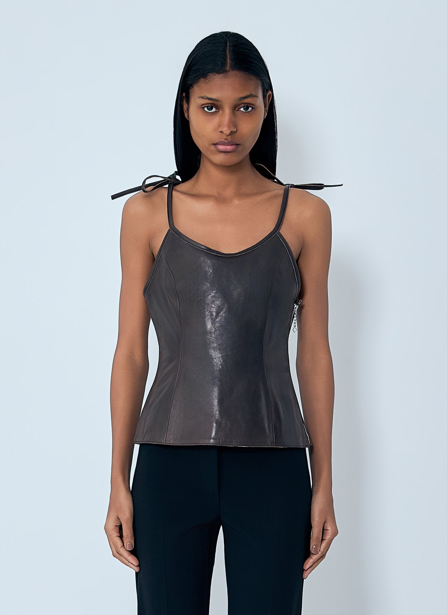 Our Legacy Women String Leather Tank Top OUR LEGACY