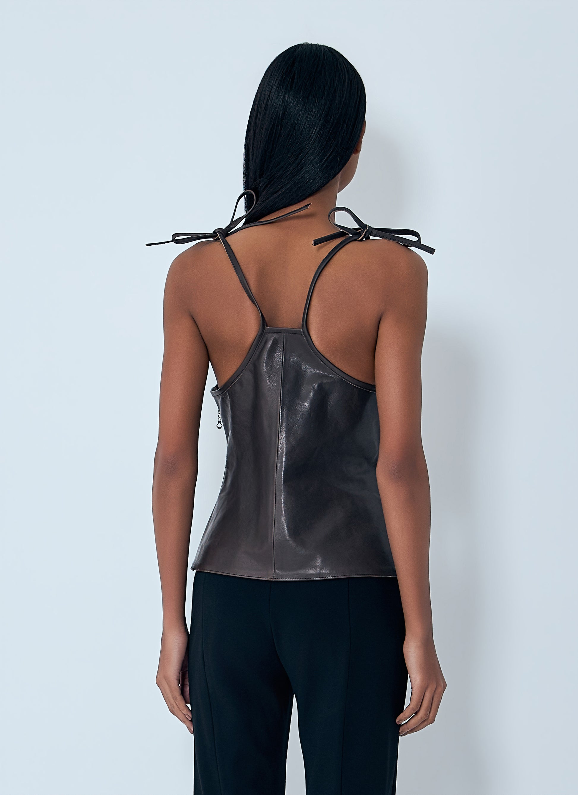 Our Legacy Women String Leather Tank Top OUR LEGACY