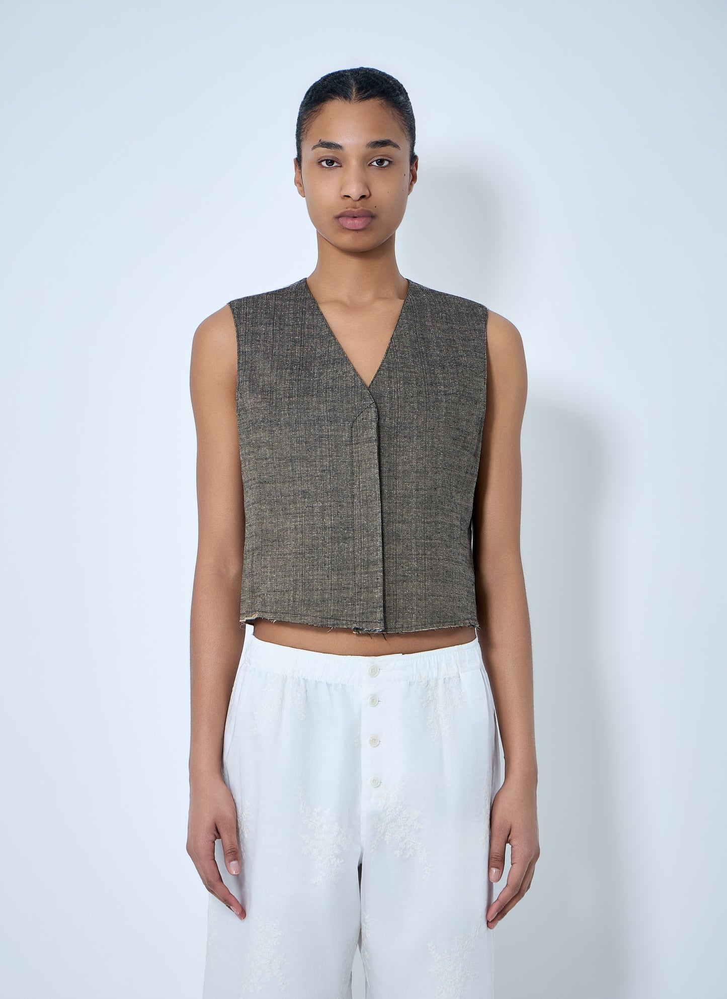 Our Legacy Women V-Neck Sleeveless Waistcoat OUR LEGACY
