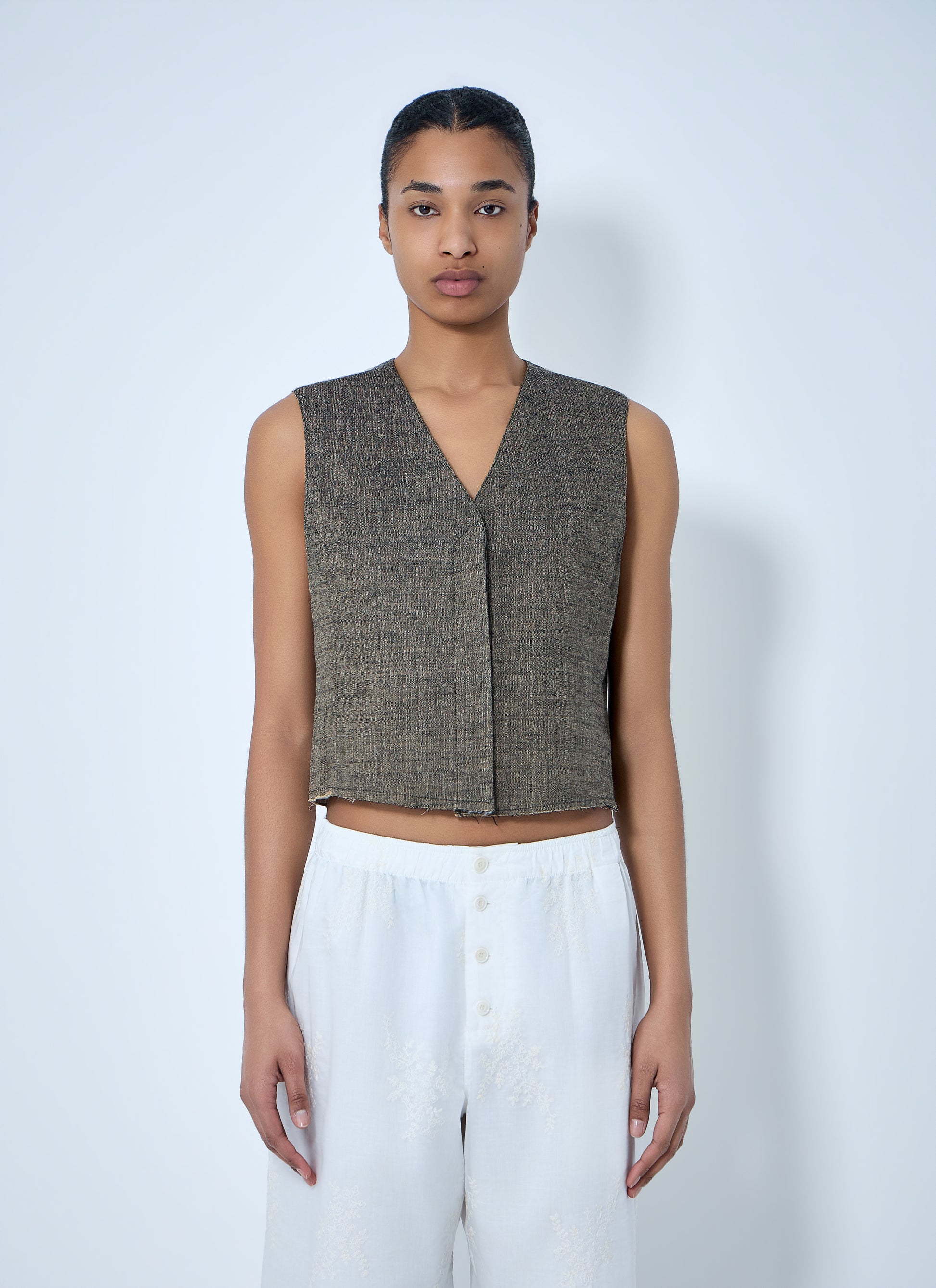 Our Legacy Women V-Neck Sleeveless Waistcoat OUR LEGACY
