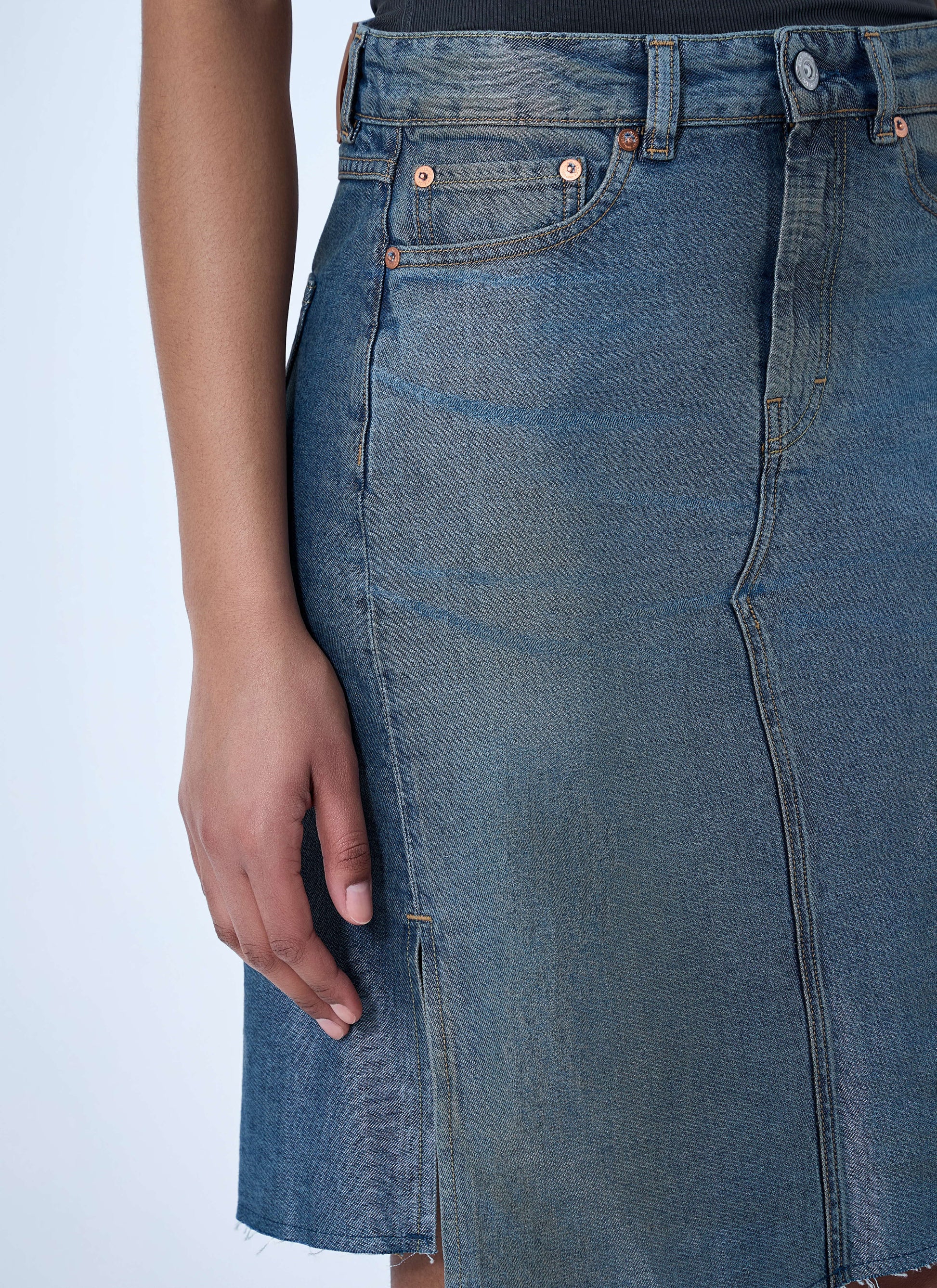 Our Legacy Women Asymmetric Denim Skirt OUR LEGACY