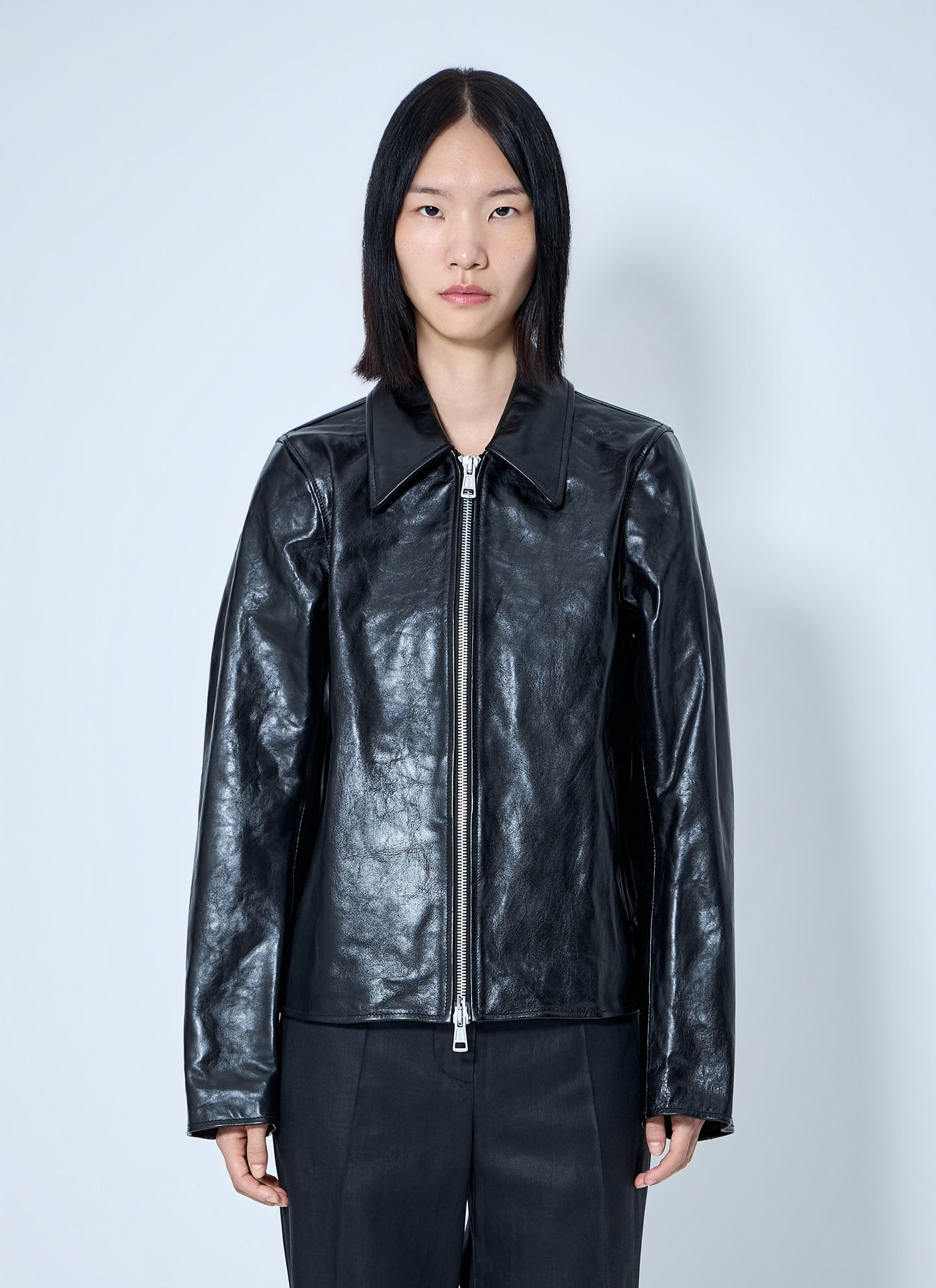 Our Legacy Women Mini Top Dyed Leather Jacket OUR LEGACY