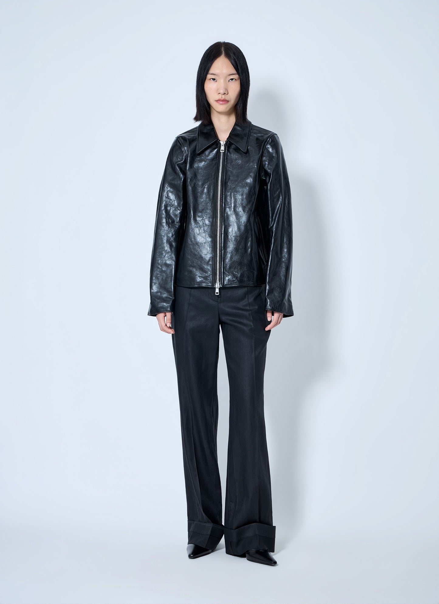 Our Legacy Women Mini Top Dyed Leather Jacket OUR LEGACY