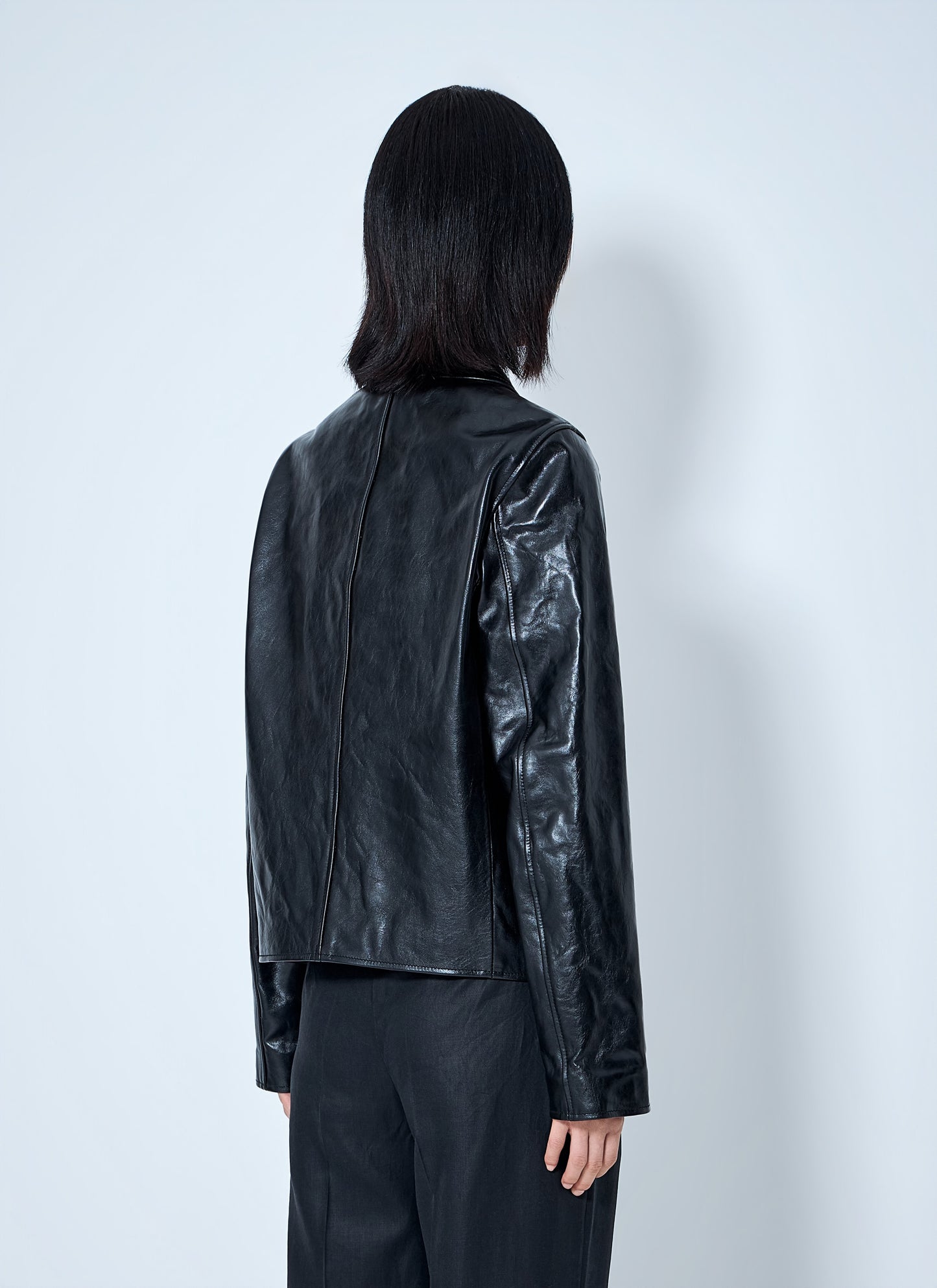 Our Legacy Women Mini Top Dyed Leather Jacket OUR LEGACY