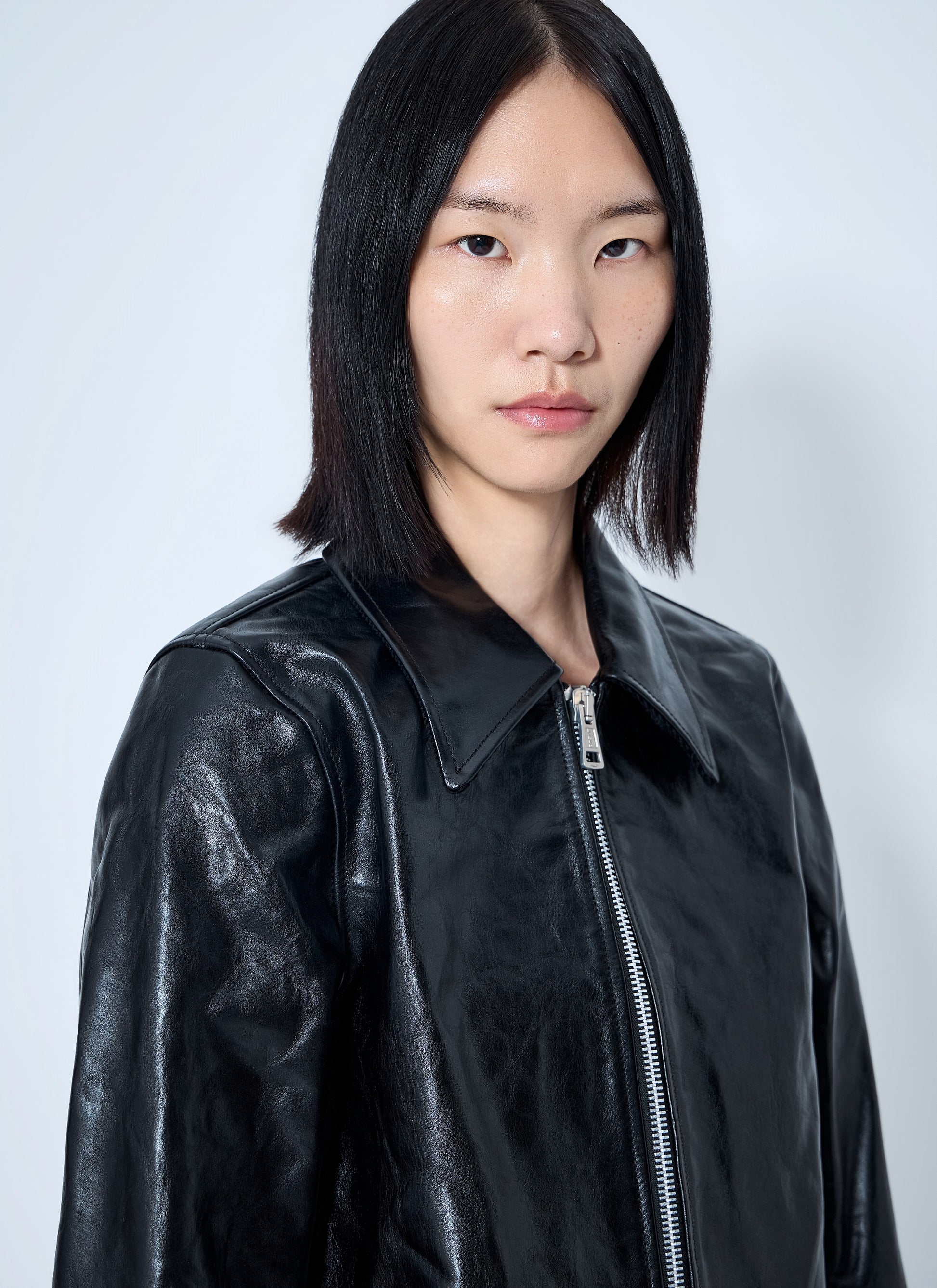 Our Legacy Women Mini Top Dyed Leather Jacket OUR LEGACY