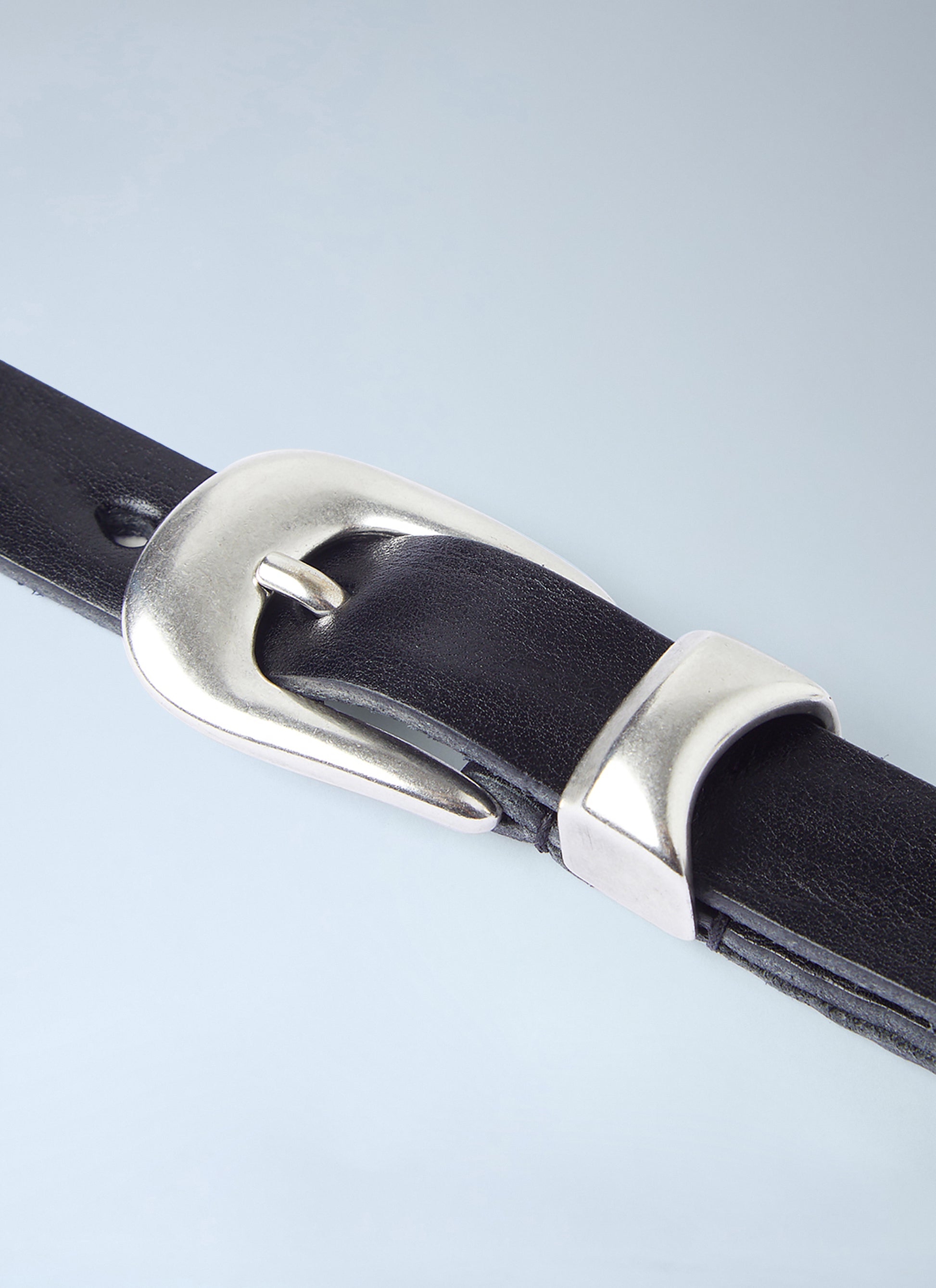 Our Legacy Men Curved Buckle Belt OUR LEGACY