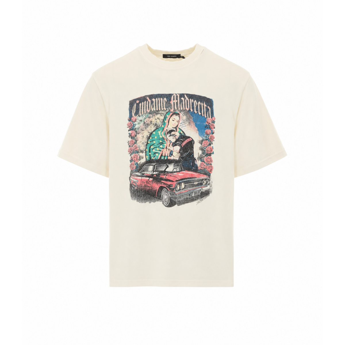 Willy Chavarria Men Oversize Cuidame Madrecita Standard T-Shirt Willy Chavarria