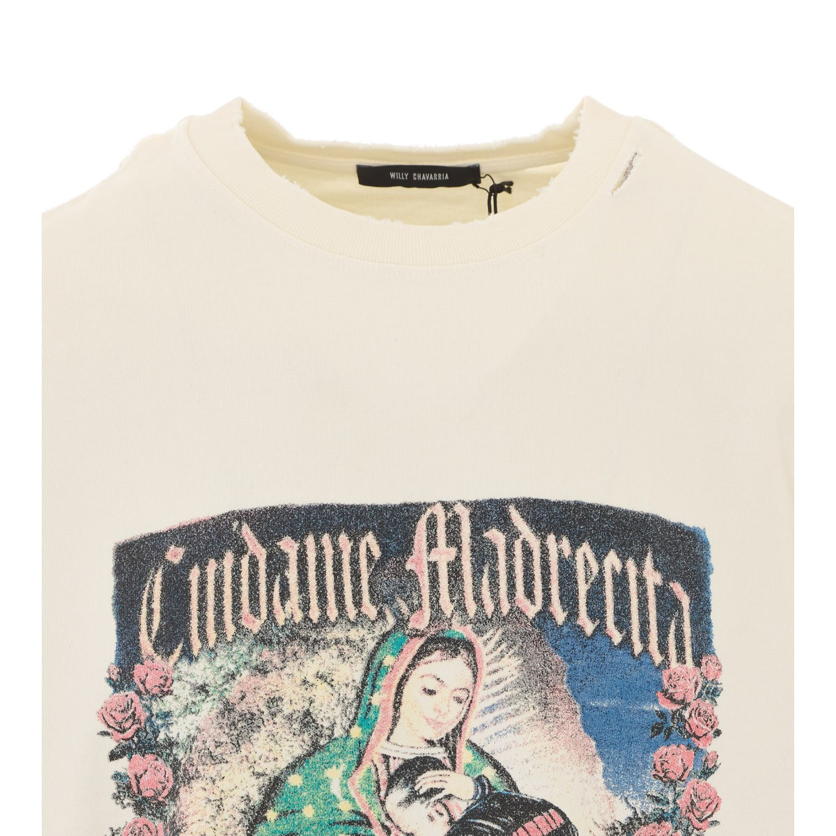 Willy Chavarria Men Oversize Cuidame Madrecita Standard T-Shirt Willy Chavarria