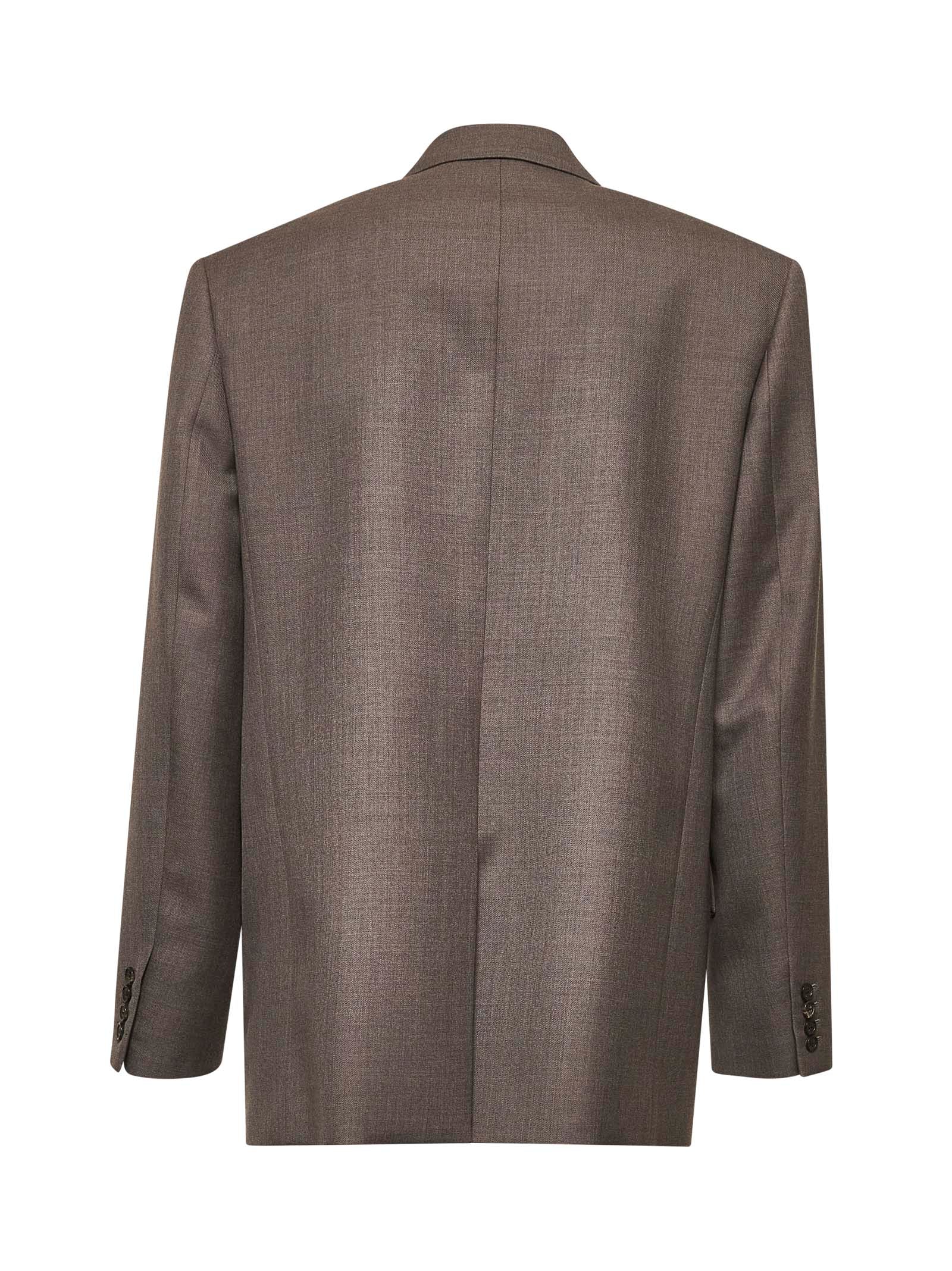 Saint Laurent Men Grey Wool Chiné Yves Blazer SAINT LAURENT