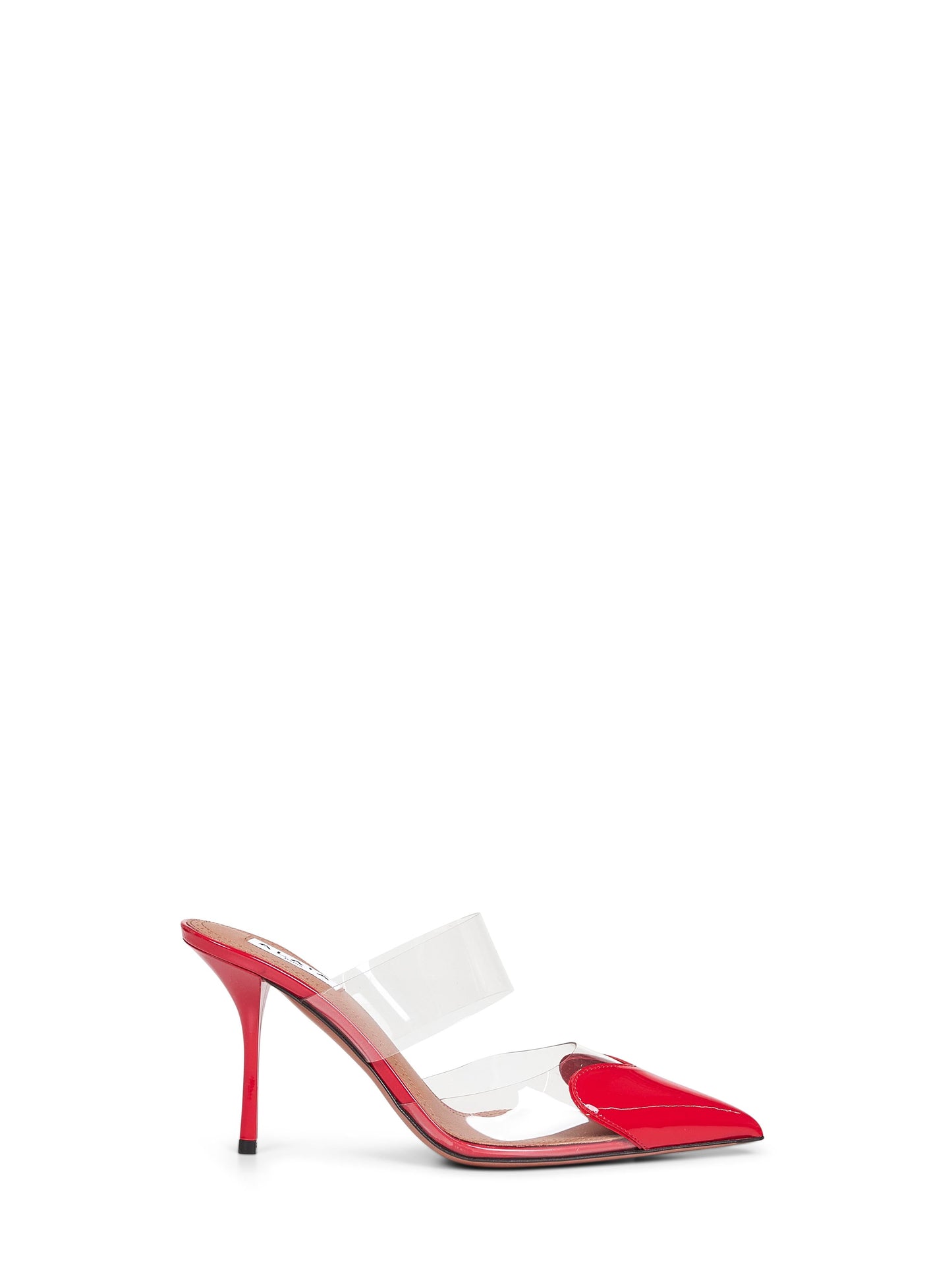 Alaïa Women Red Pvc And Patent Leather Le Cœur Mules ALAIA