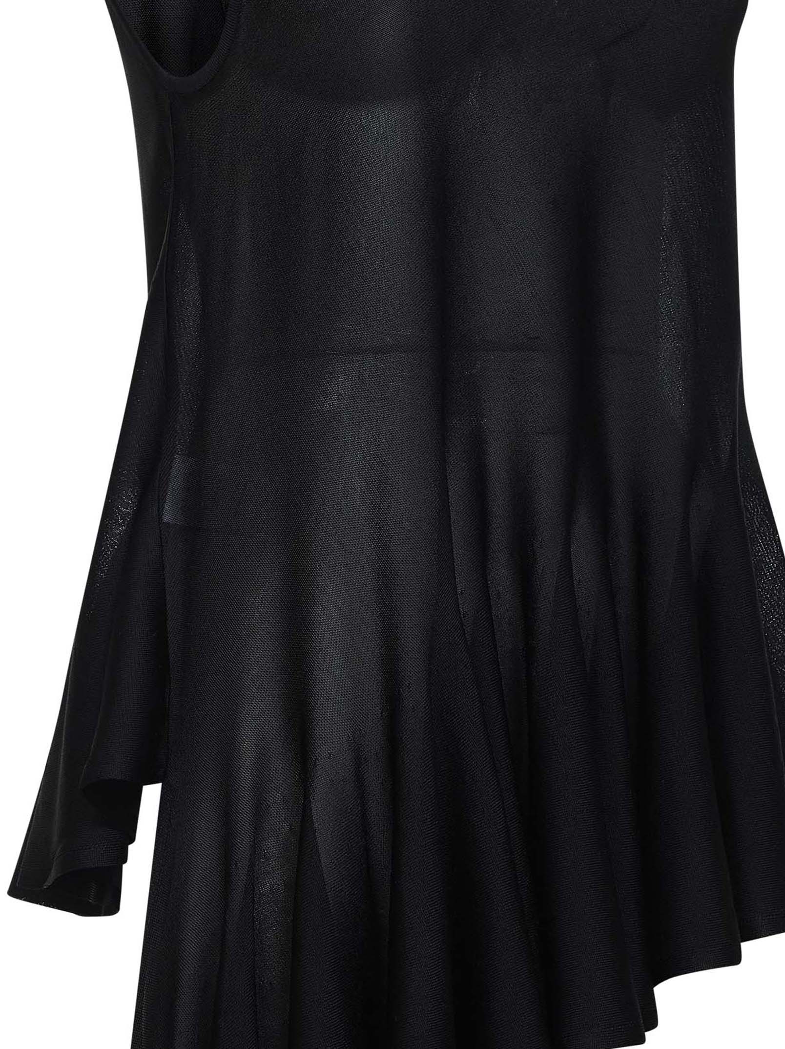 Alaïa Women Black Viscose Knit Asymmetric Godet Top ALAIA