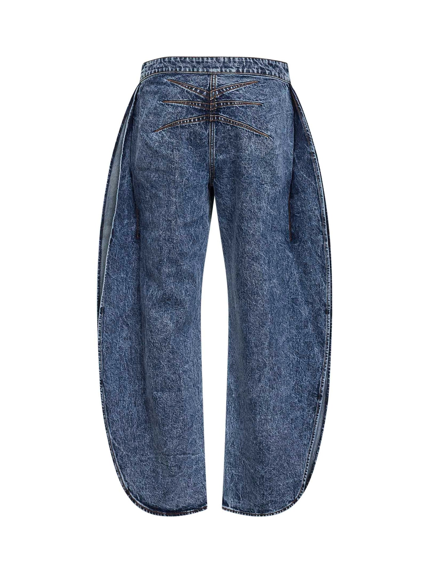 Alaïa Women Blue Denim Petal Jeans ALAIA