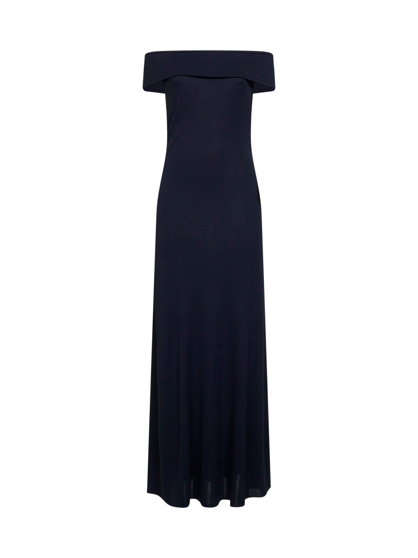 Alaïa Women Blue Fluid Jersey Off-The-Shoulders Long Dress ALAIA