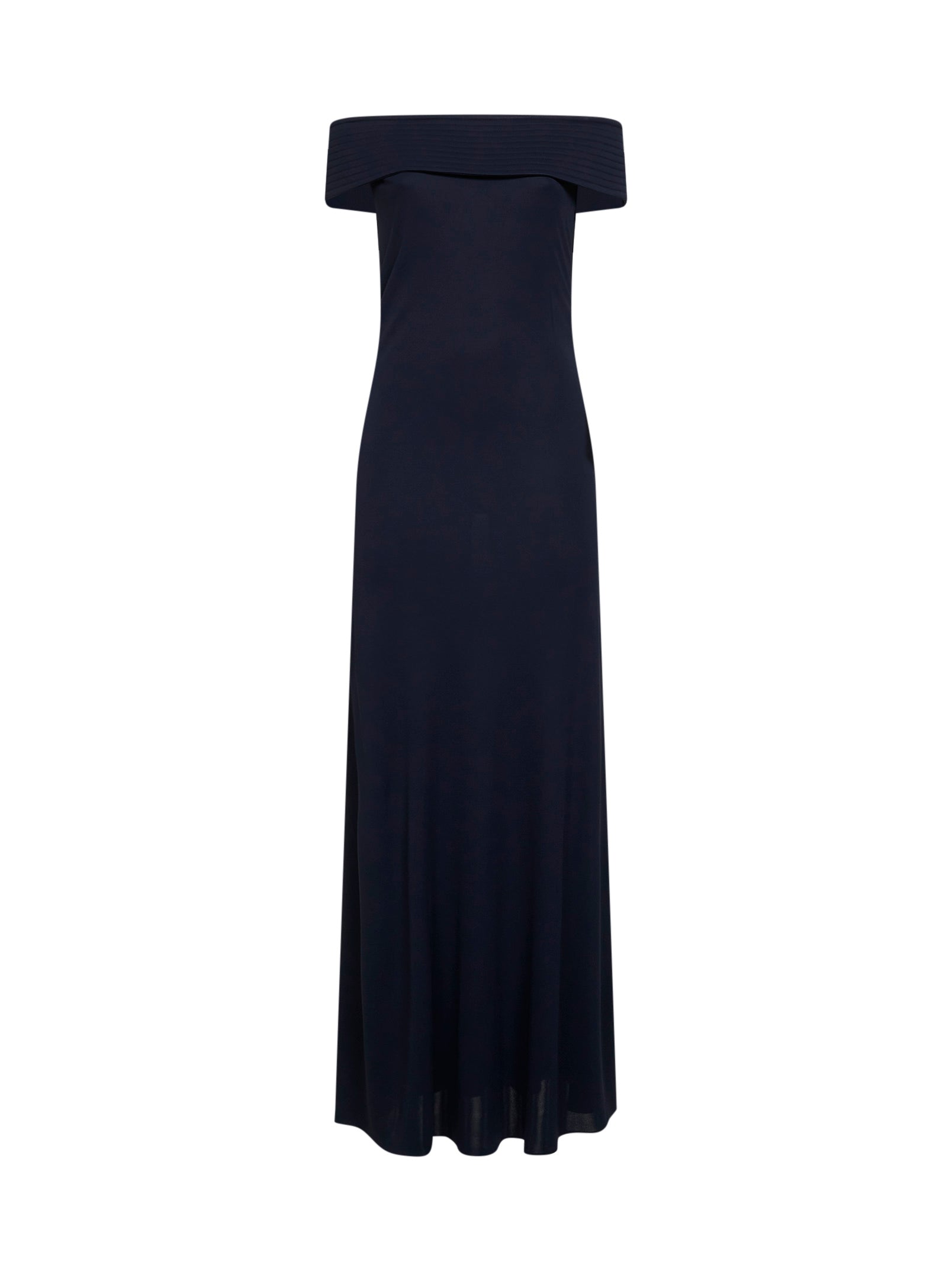Alaïa Women Blue Fluid Jersey Off-The-Shoulders Long Dress ALAIA