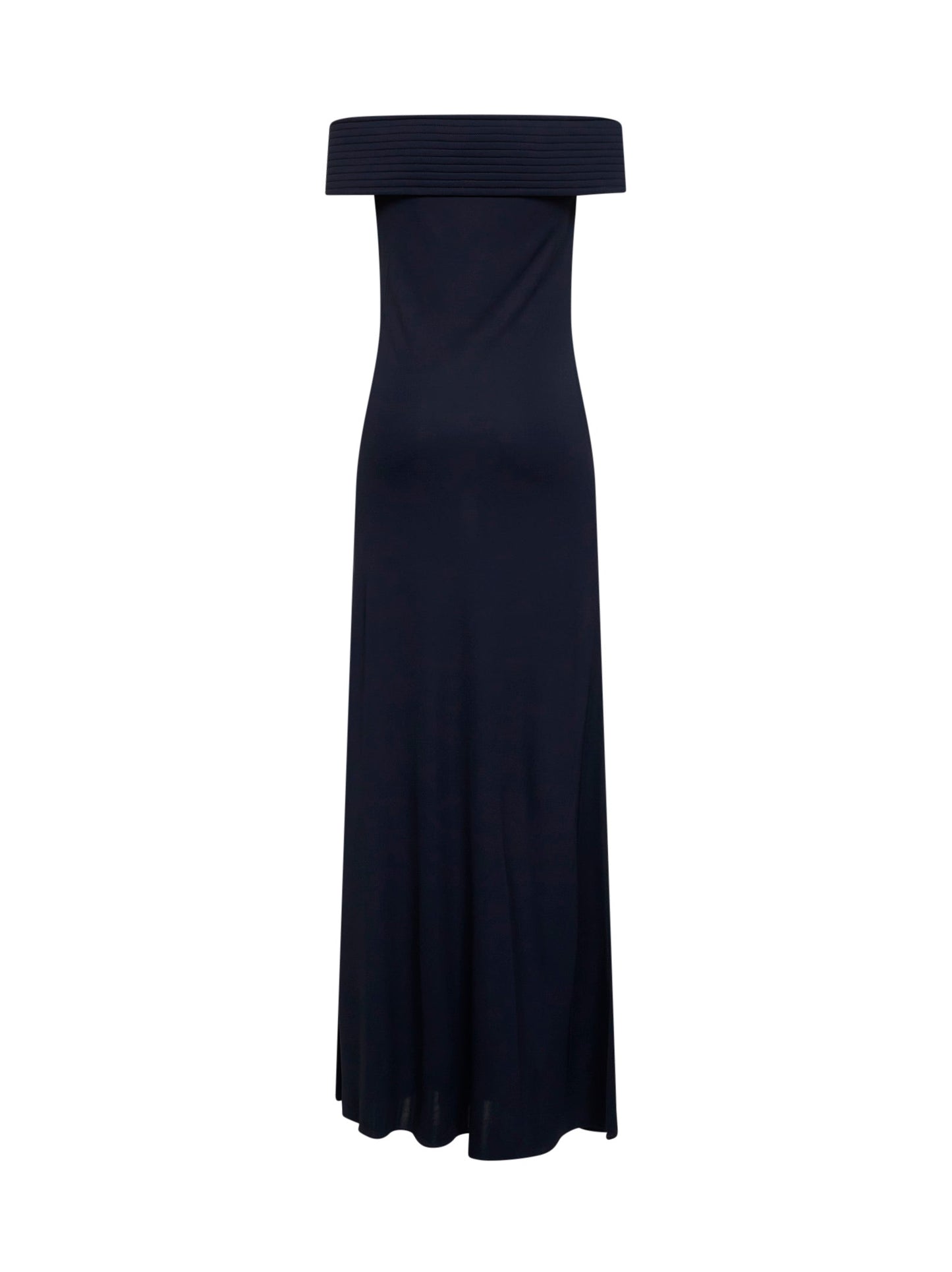Alaïa Women Blue Fluid Jersey Off-The-Shoulders Long Dress ALAIA
