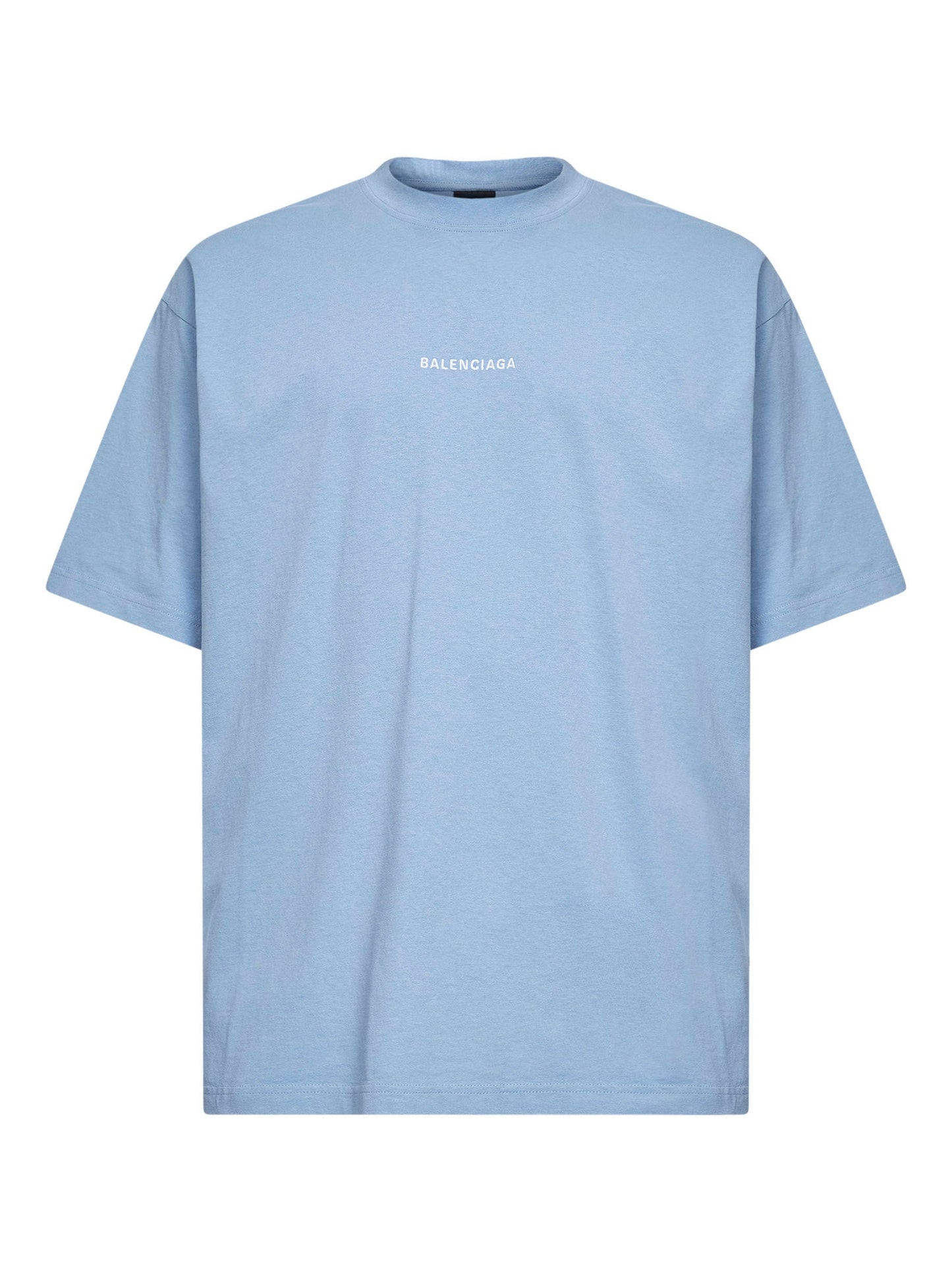 Balenciaga Men Light Blue Balenciaga Back Medium Fit T-Shirt BALENCIAGA