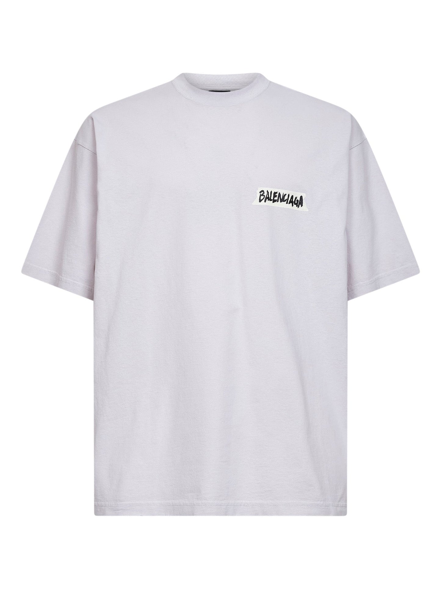 Balenciaga Men Dirty White Masking Tape Medium Fit T-Shirt BALENCIAGA