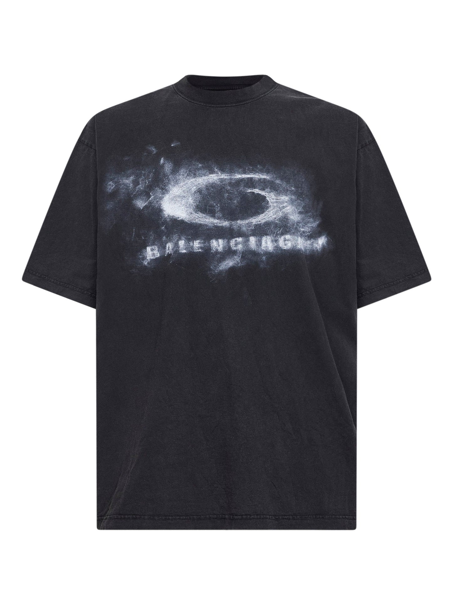 Balenciaga Men Black Crayon Loop Medium Fit T-Shirt BALENCIAGA