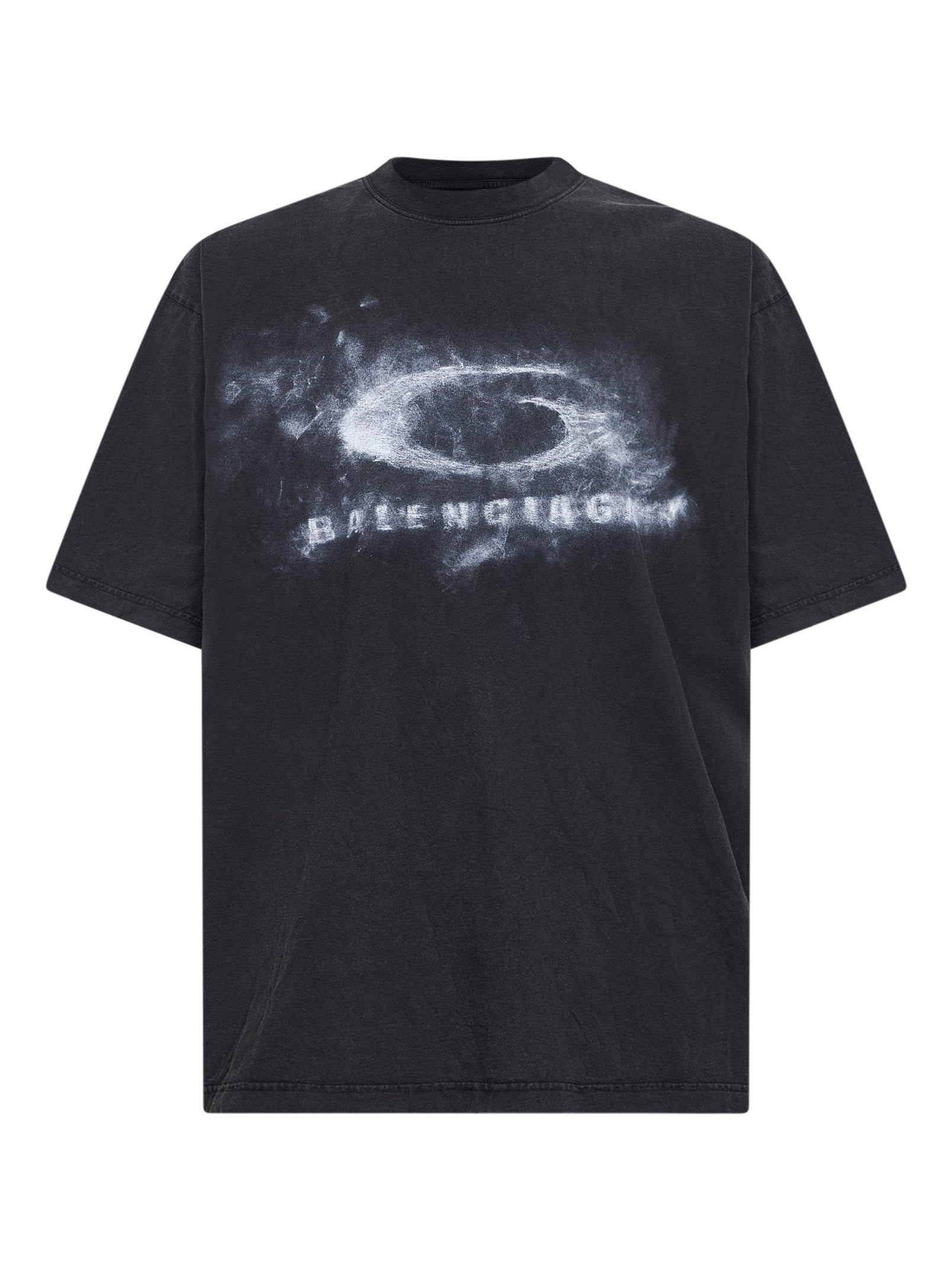 Balenciaga Men Black Crayon Loop Medium Fit T-Shirt BALENCIAGA
