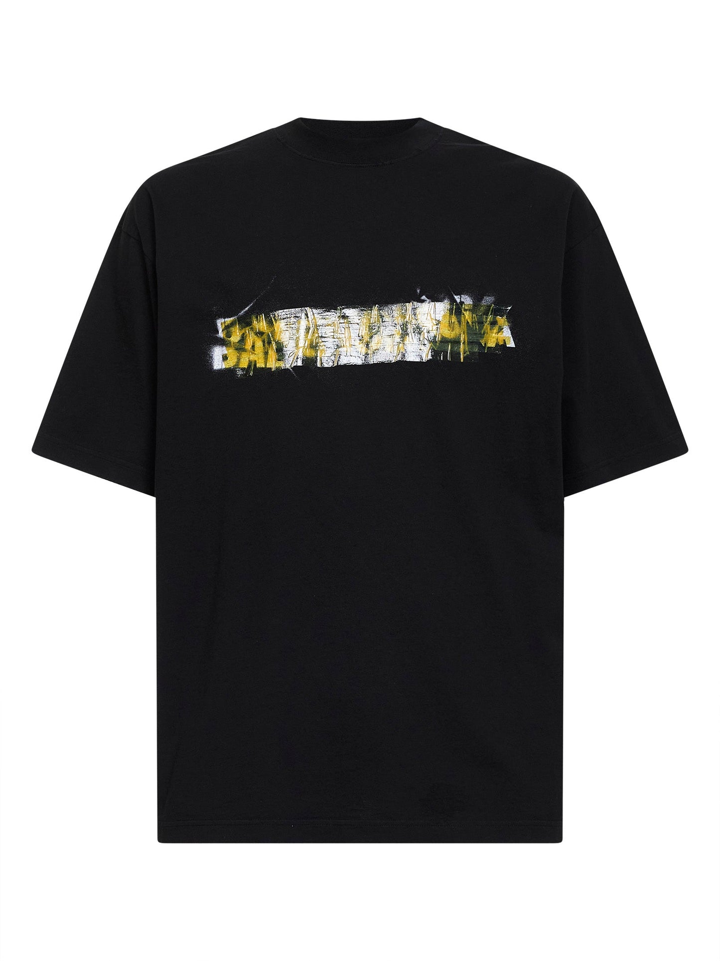 Balenciaga Men Black Messy Spray Medium Fit T-Shirt BALENCIAGA