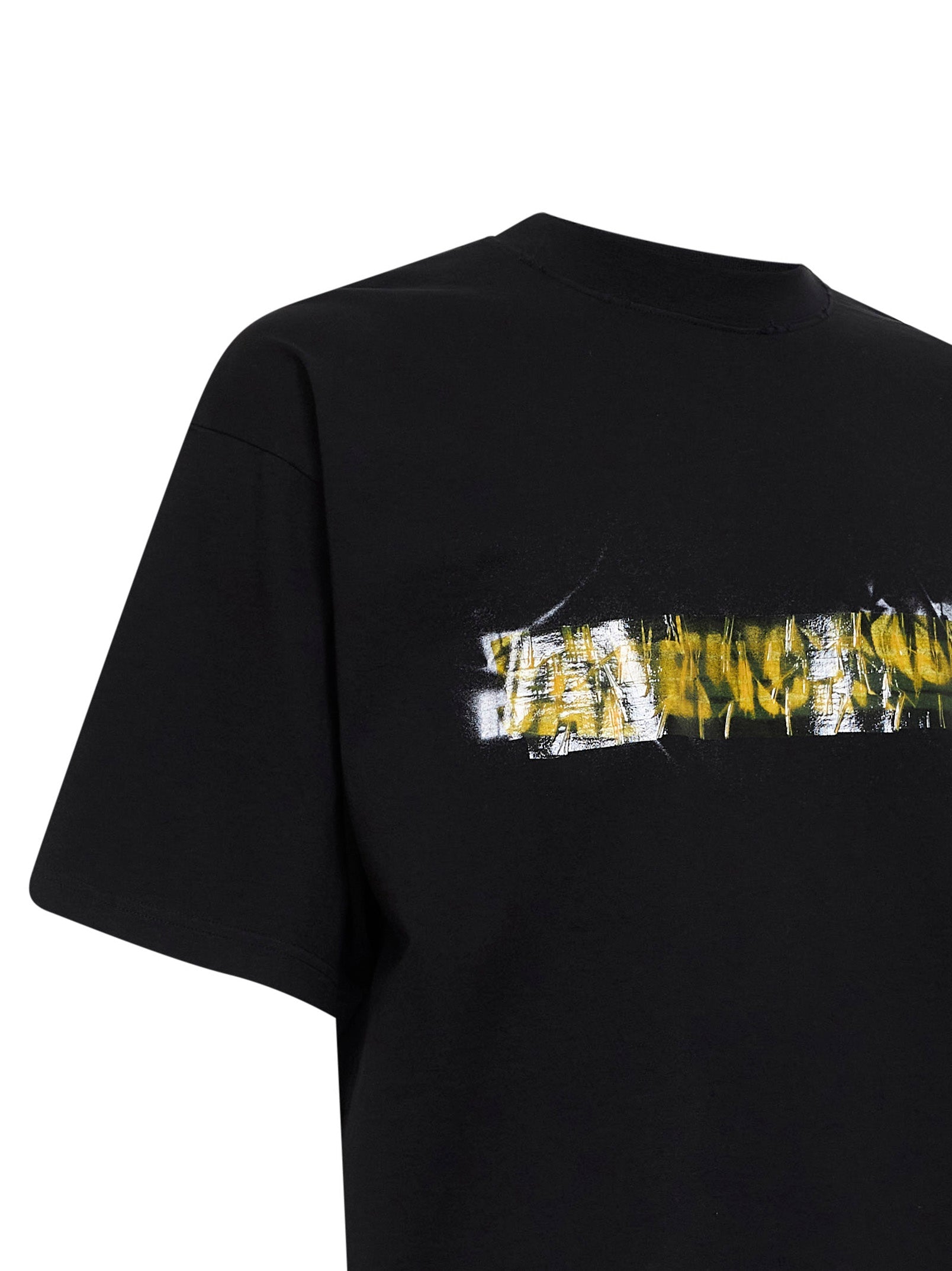 Balenciaga Men Black Messy Spray Medium Fit T-Shirt BALENCIAGA