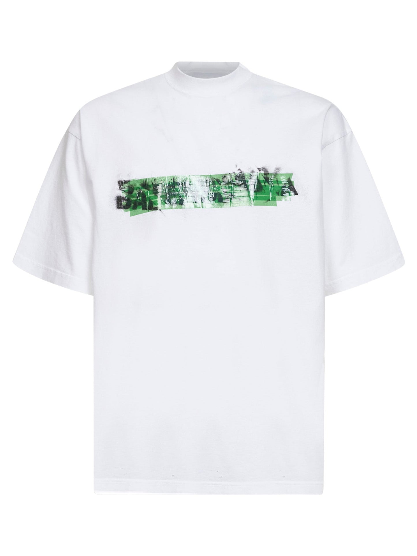 Balenciaga Men White Messy Spray Medium Fit T-Shirt BALENCIAGA